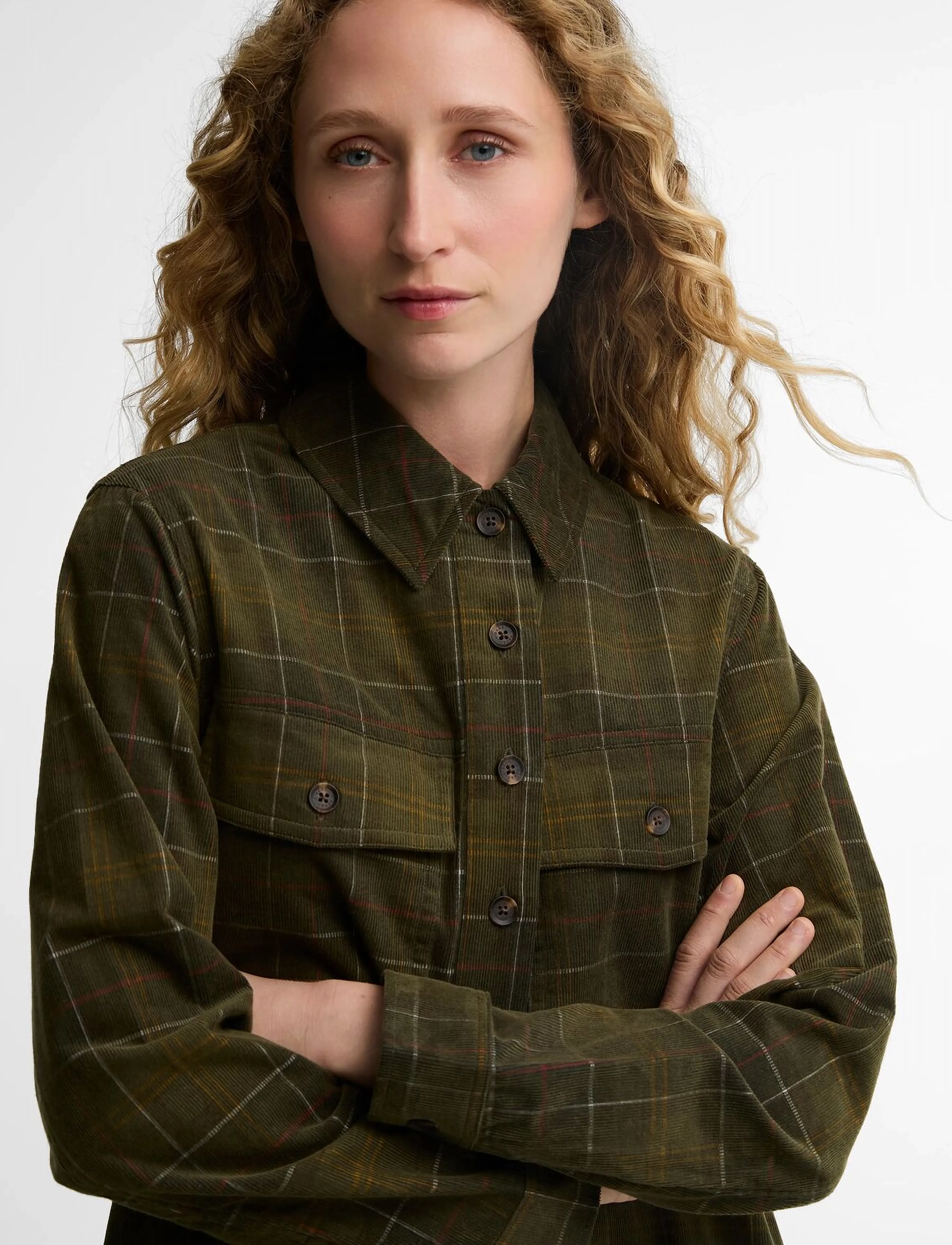 Barbour - Barbour Shae Mini Dress - korta klänningar - sage/classic tartan - 5