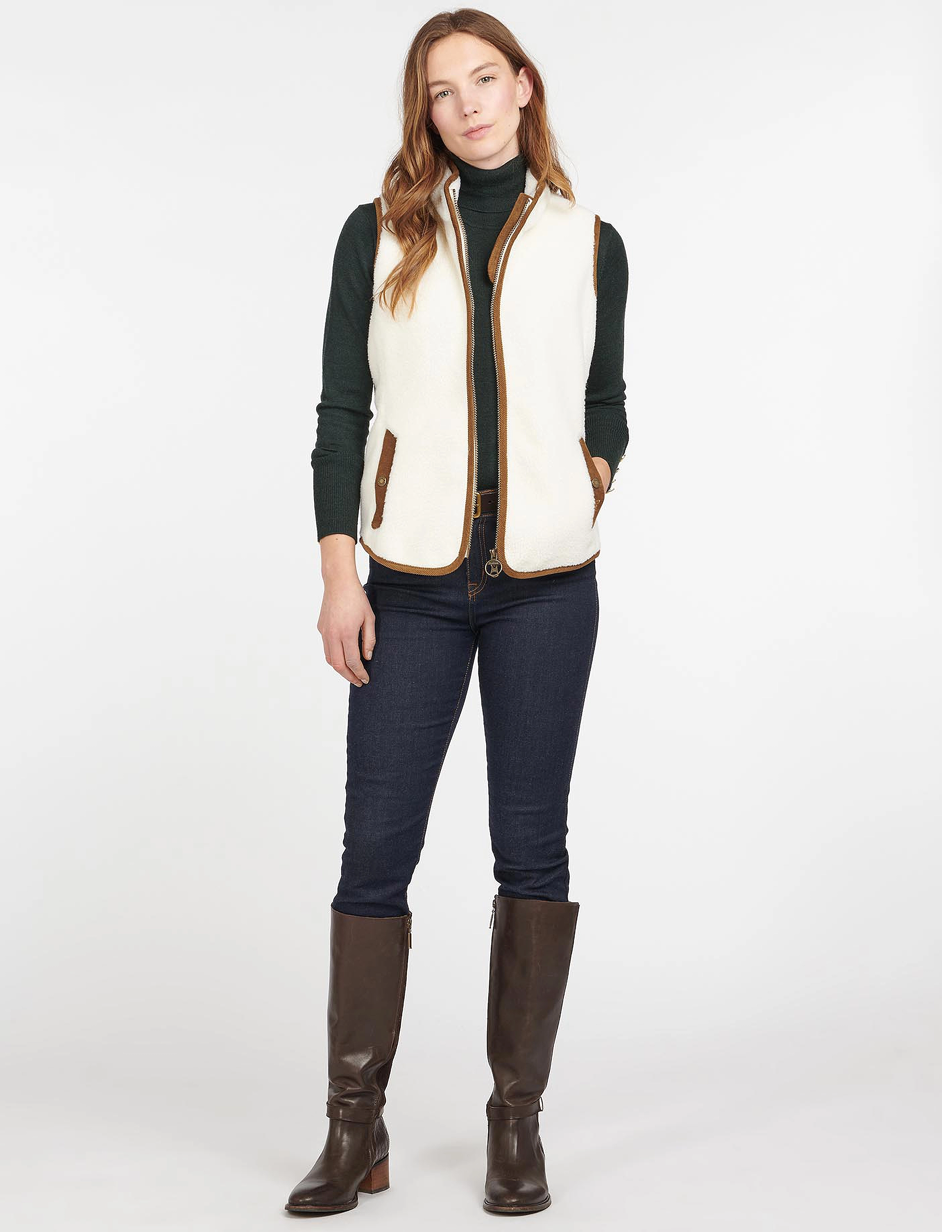 Barbour - Barbour Burford Fleece Gilet - winter pearl/classic - 5