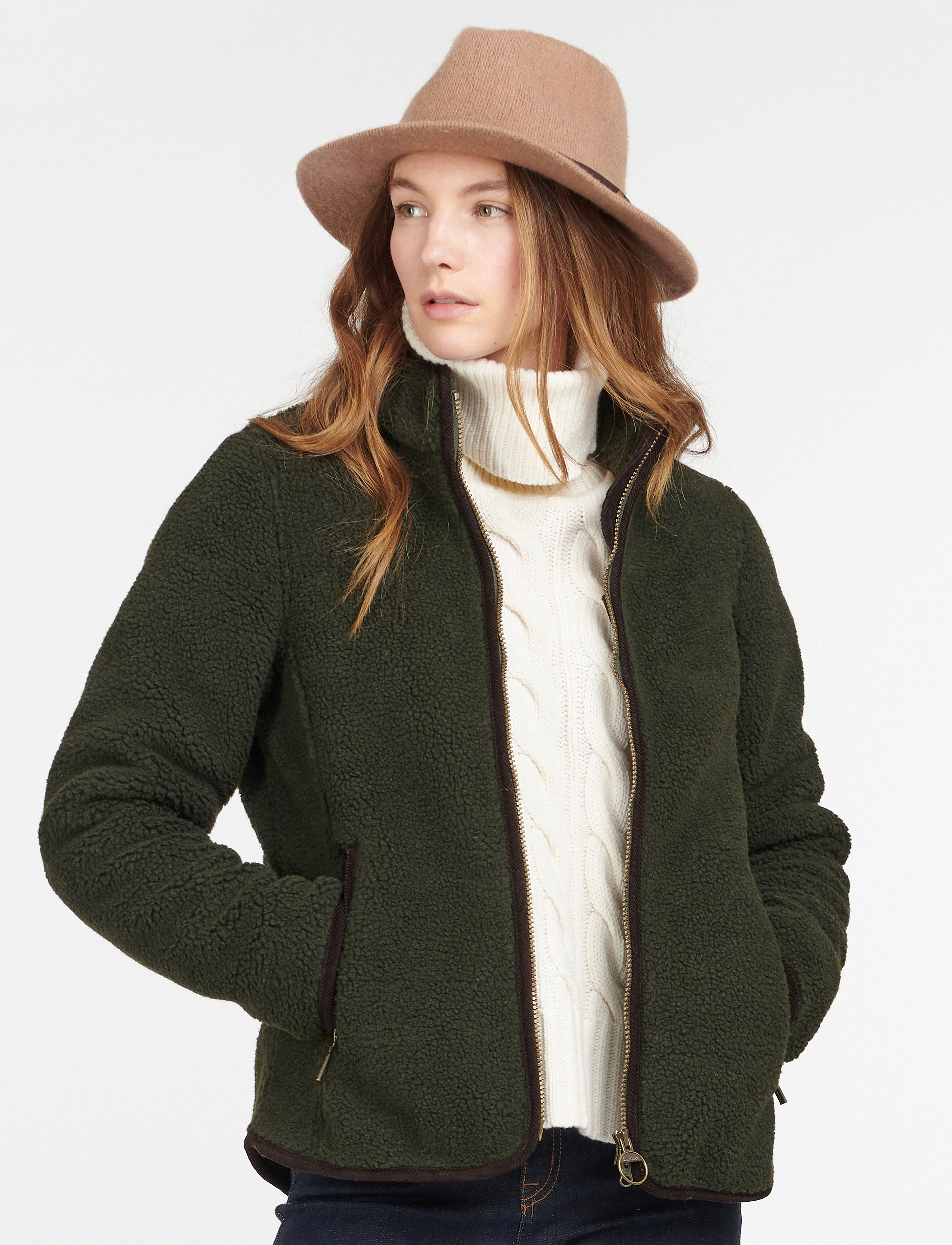 Barbour Barbour Laven Fleece, 36, Green, Sweatshirts & Hættetrøjer > Fleeces & Midlayers, Dame