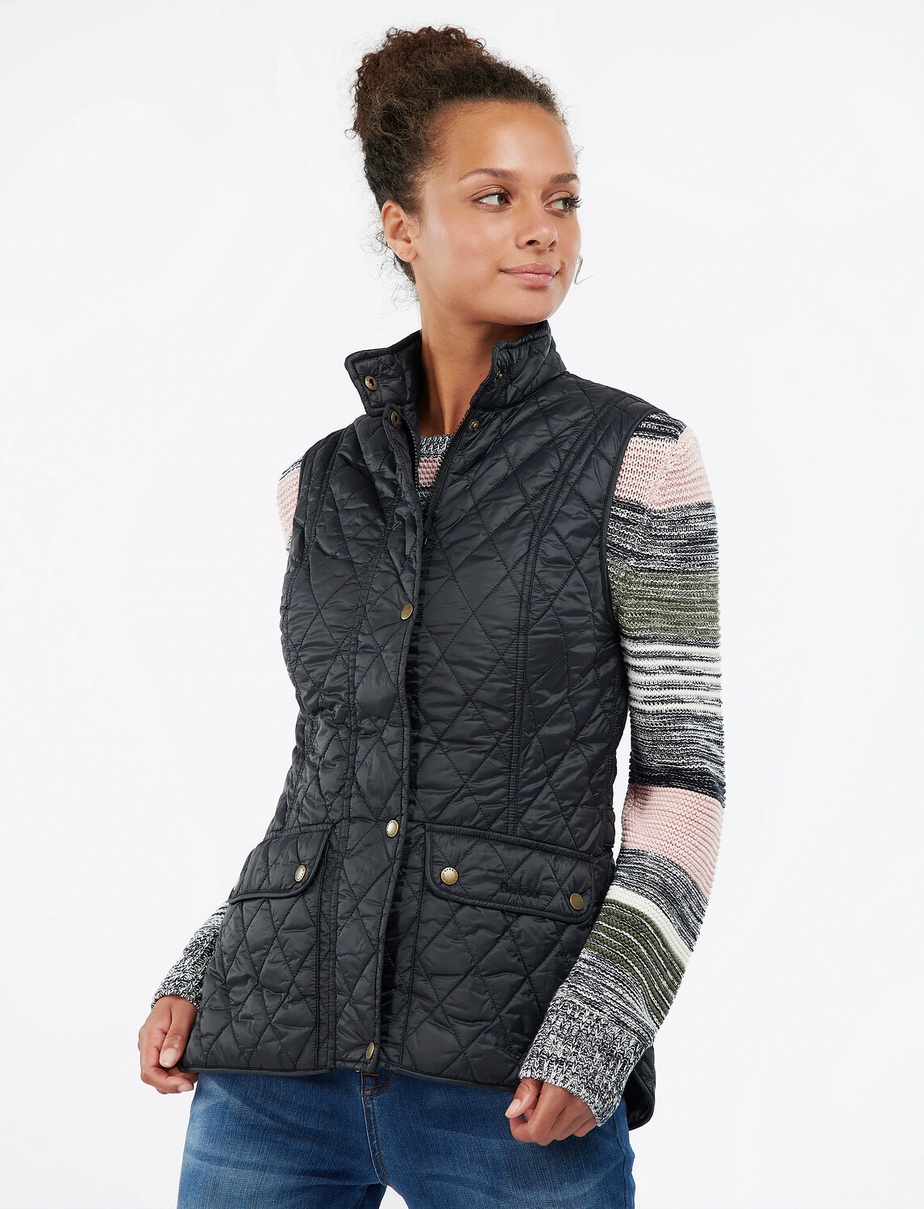Barbour Barbour Otterburn Gile, 36, Black, Veste > Vatterede Veste, Dame