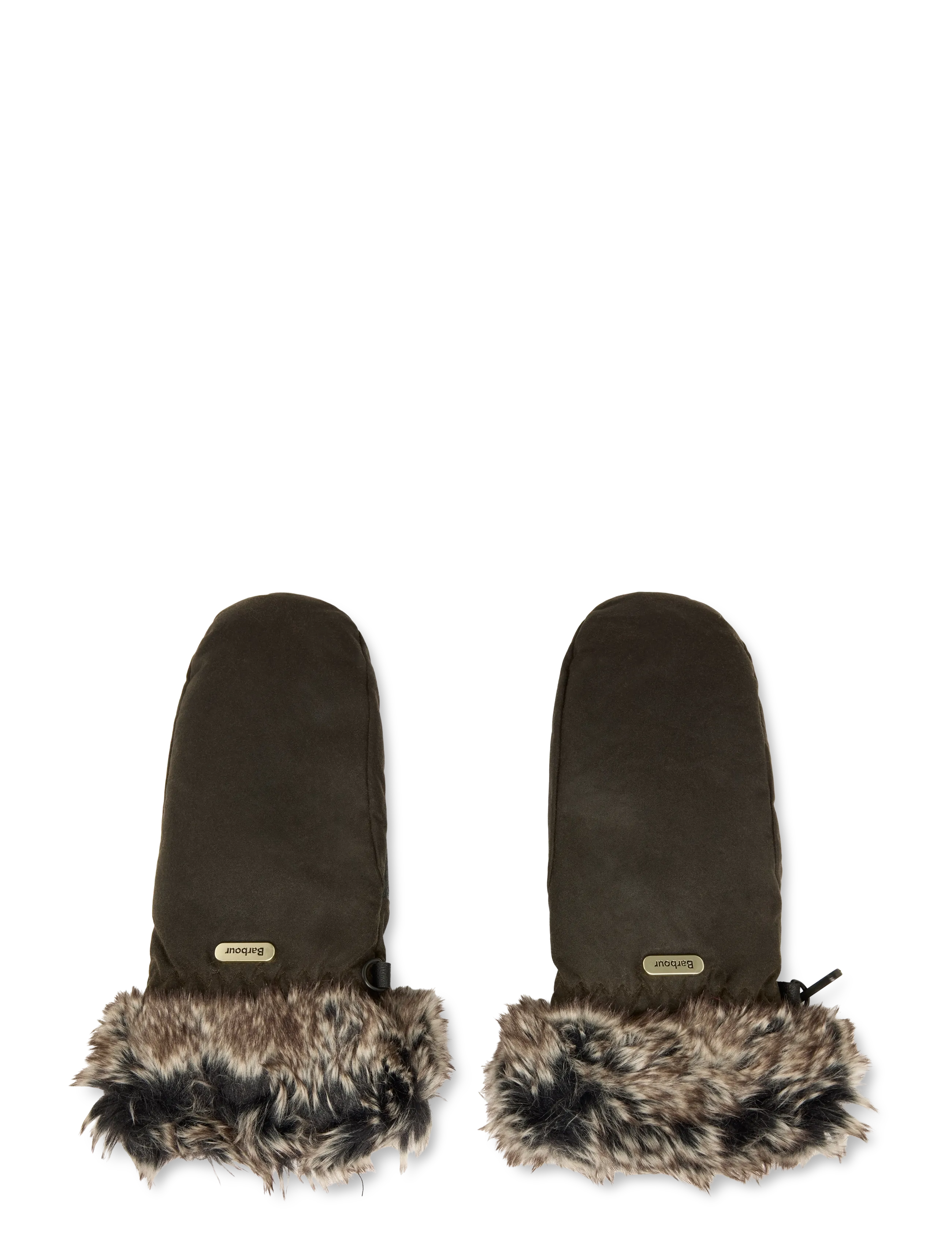 Fur Trim Mitt