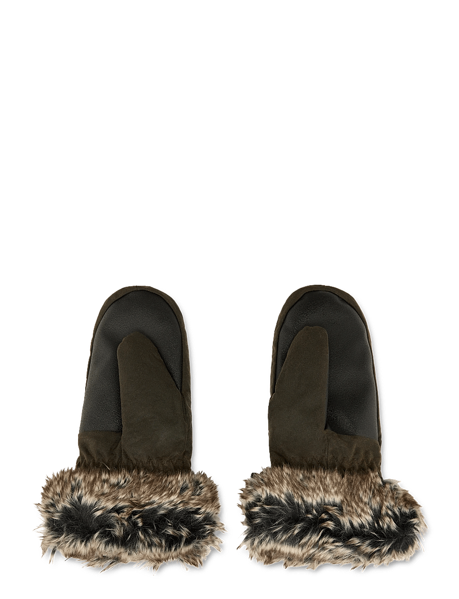Barbour - Barbour Fur Trim Mitt - labakindad - olive - 1