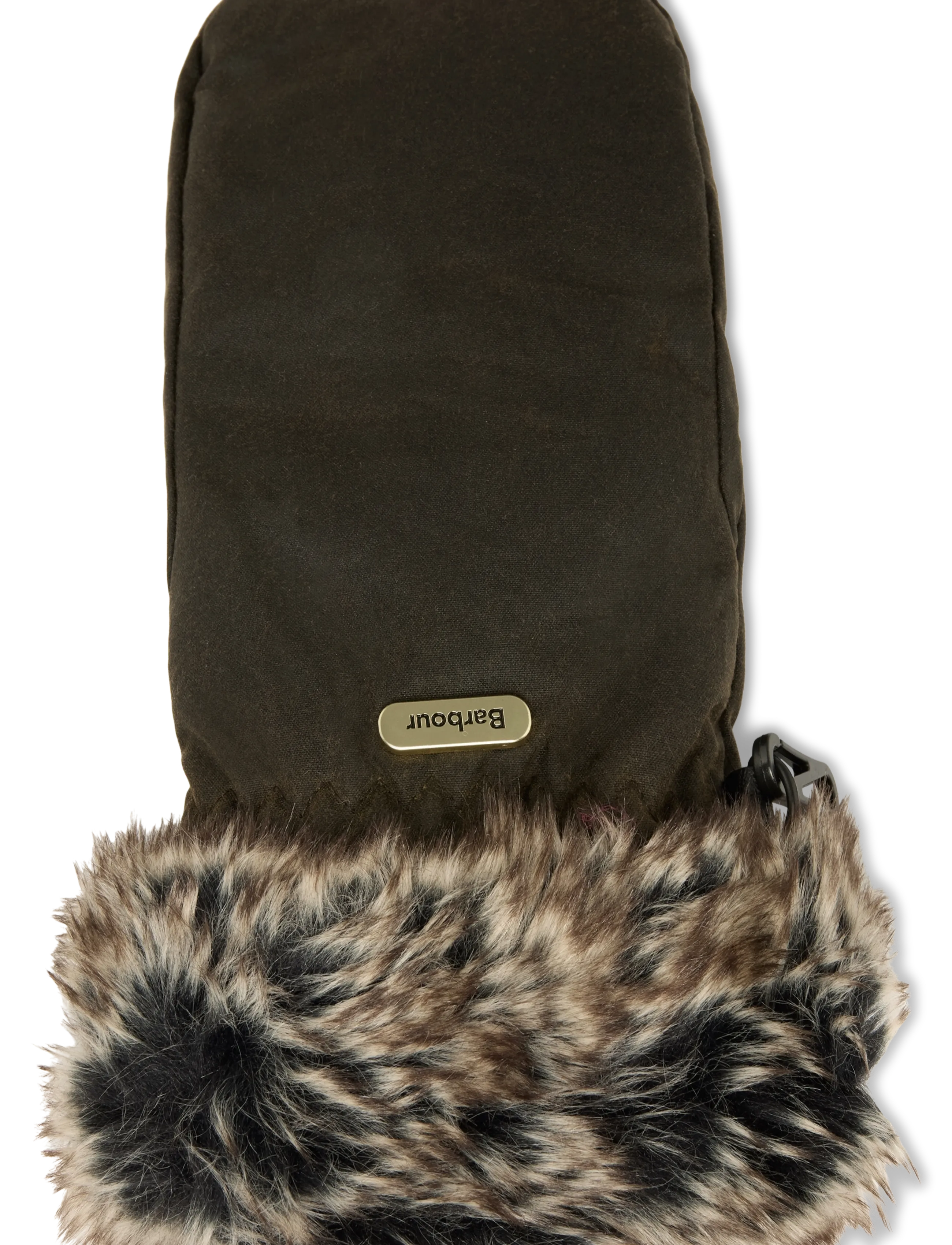 Barbour - Barbour Fur Trim Mitt - labakindad - olive - 2