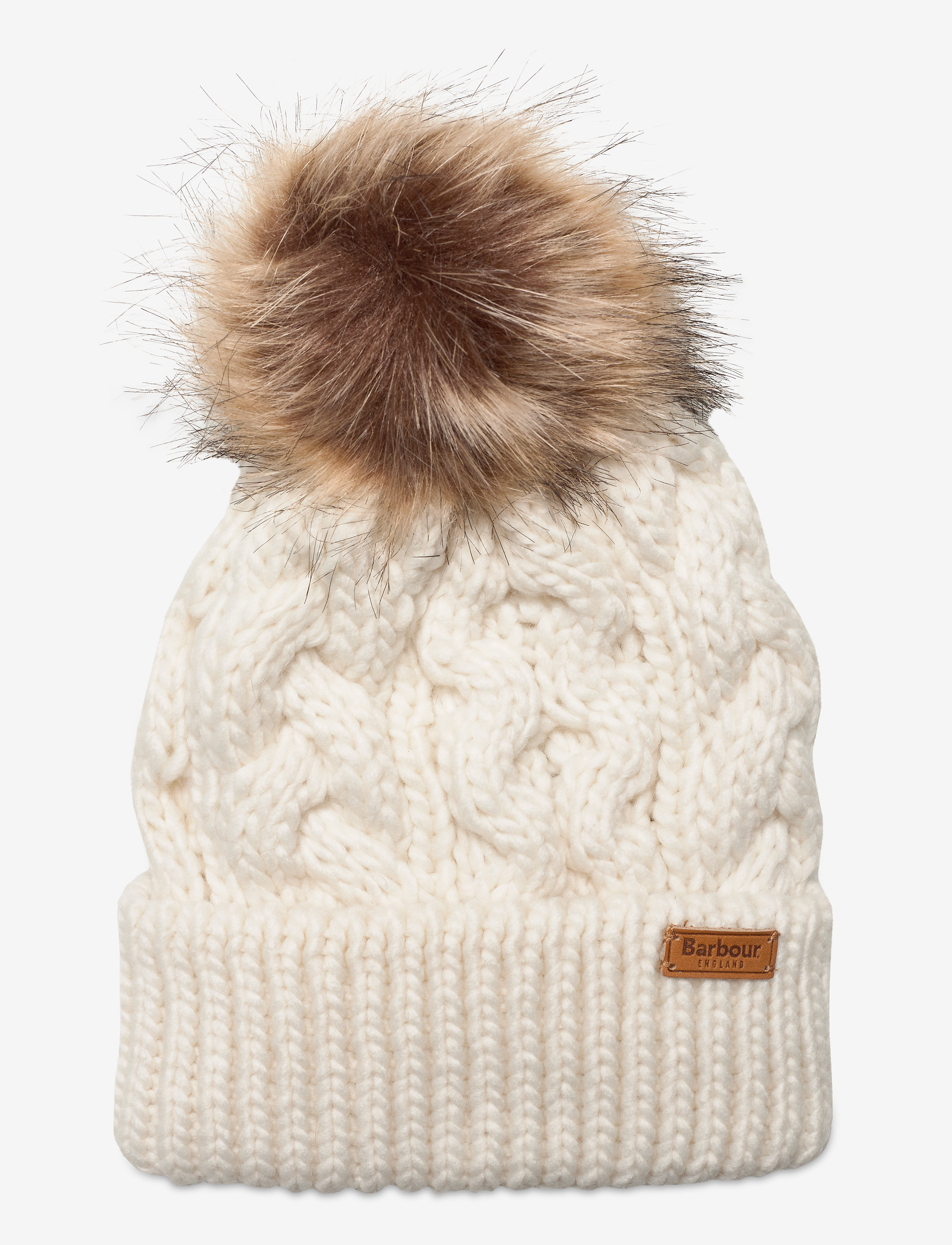 Barbour Barbour Penshaw Beanie Hat, One Size, White, Hovedbeklædning > Huer, Dame