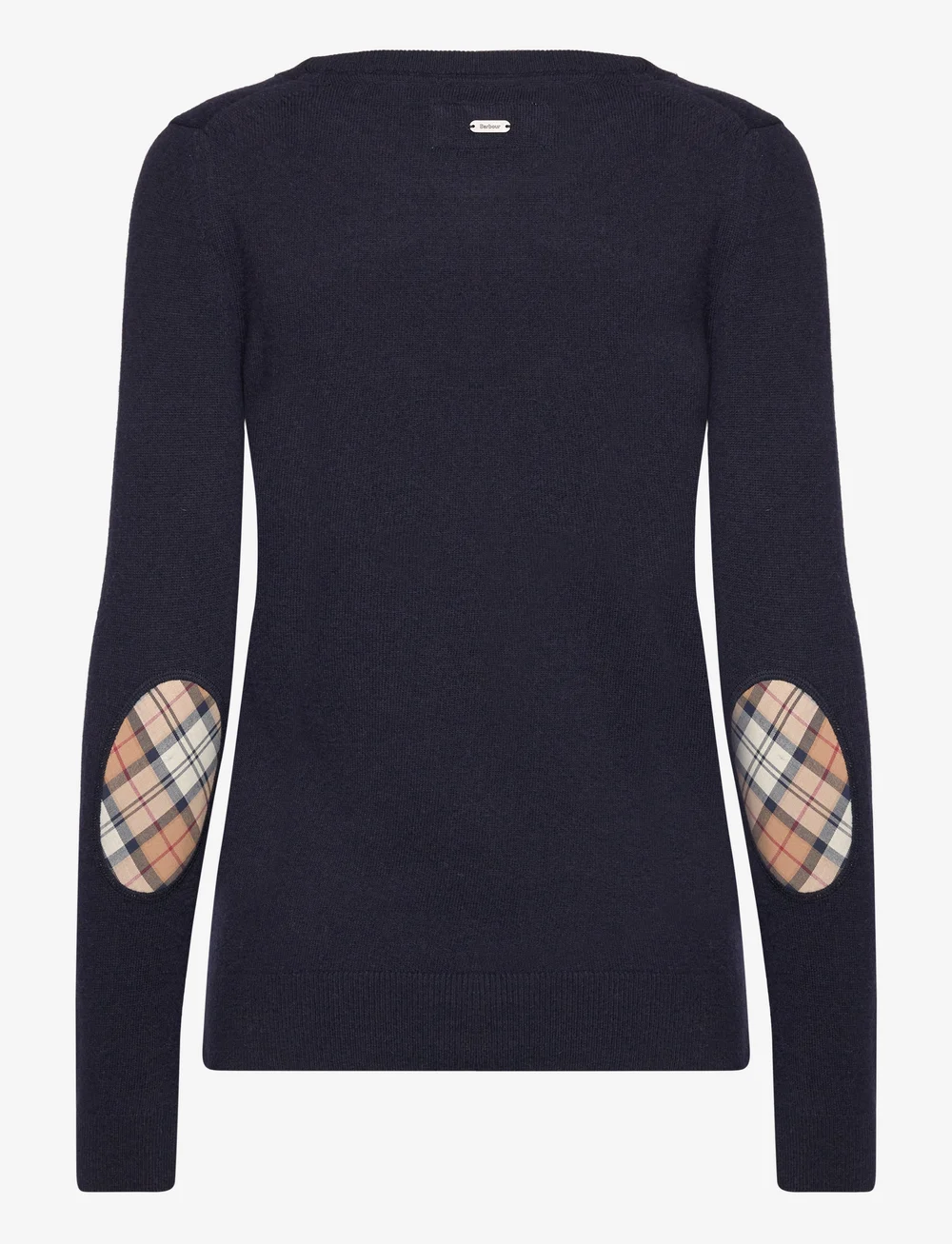 Barbour - Barbour Pendle Crew Knitted Jumper - stickade tröjor - navy/hessian tartan - 2