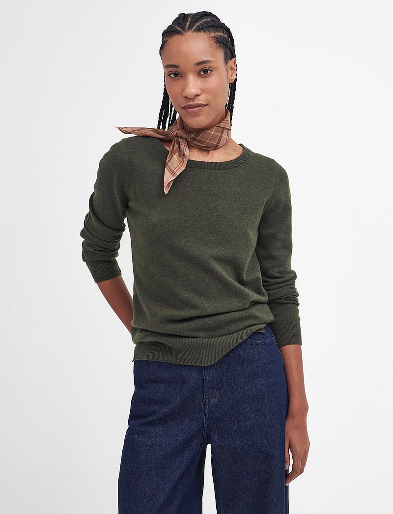 Barbour - Barbour Pendle Crew Knitted Jumper - pullover - olive/hessian tartan - 0