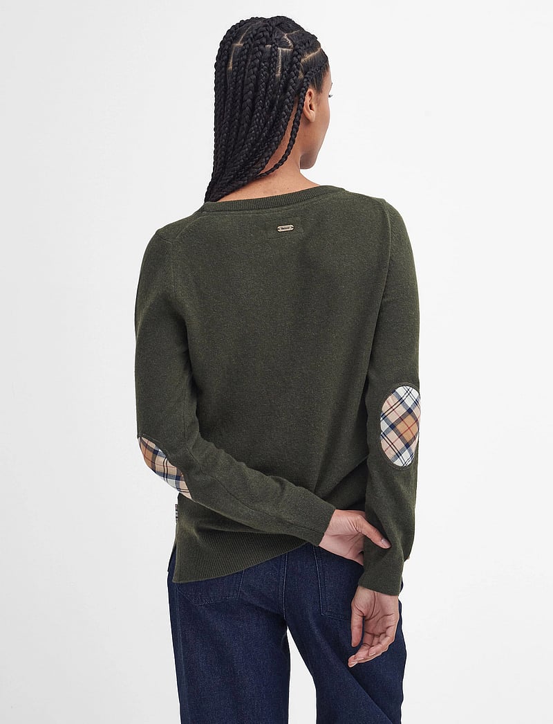 Barbour - Barbour Pendle Crew Knitted Jumper - pullover - olive/hessian tartan - 4