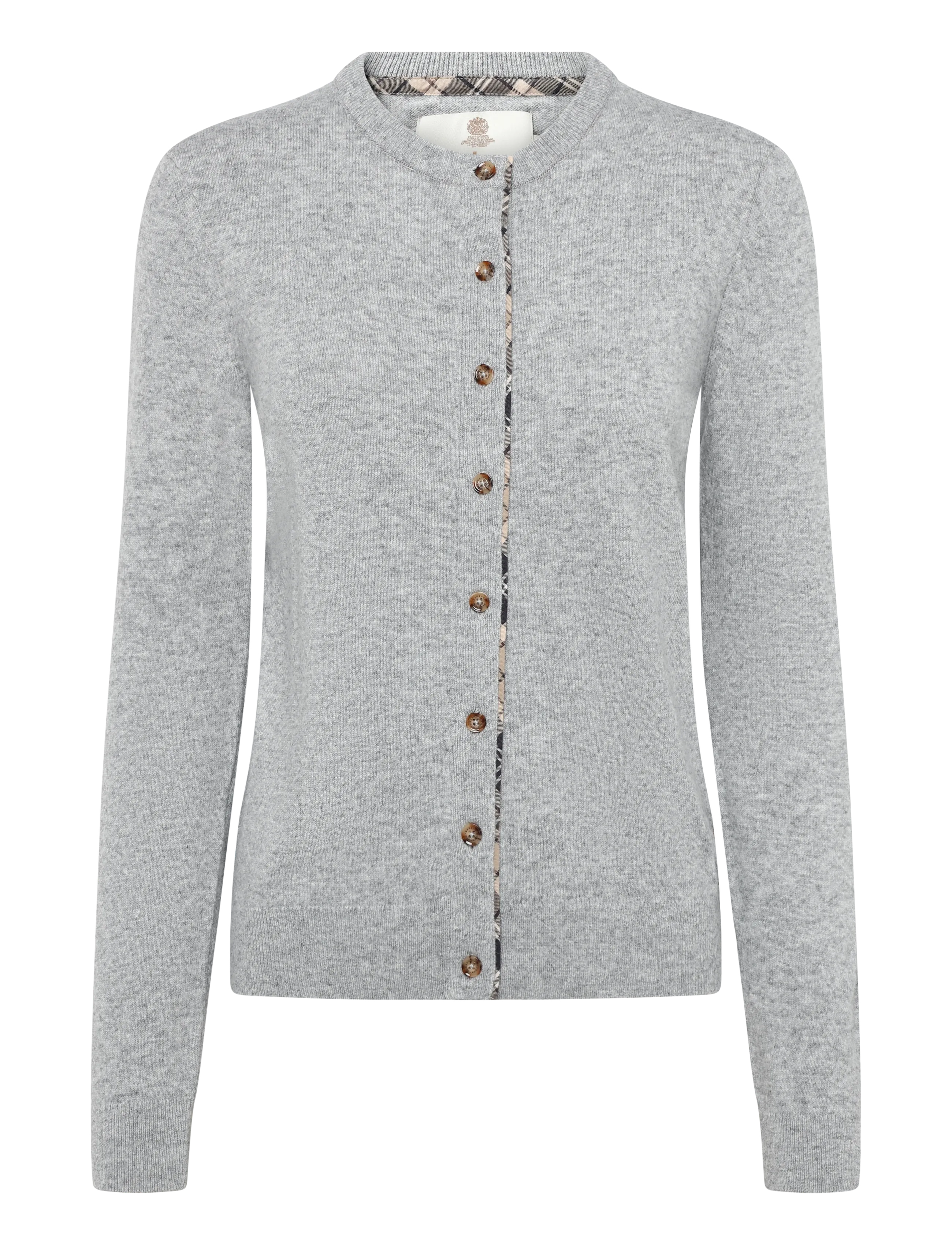 Barbour Barbour Pendle Knitted Cardigan - Strickmode - GREY MARL/BIRCHWOOD TARTAN / grey