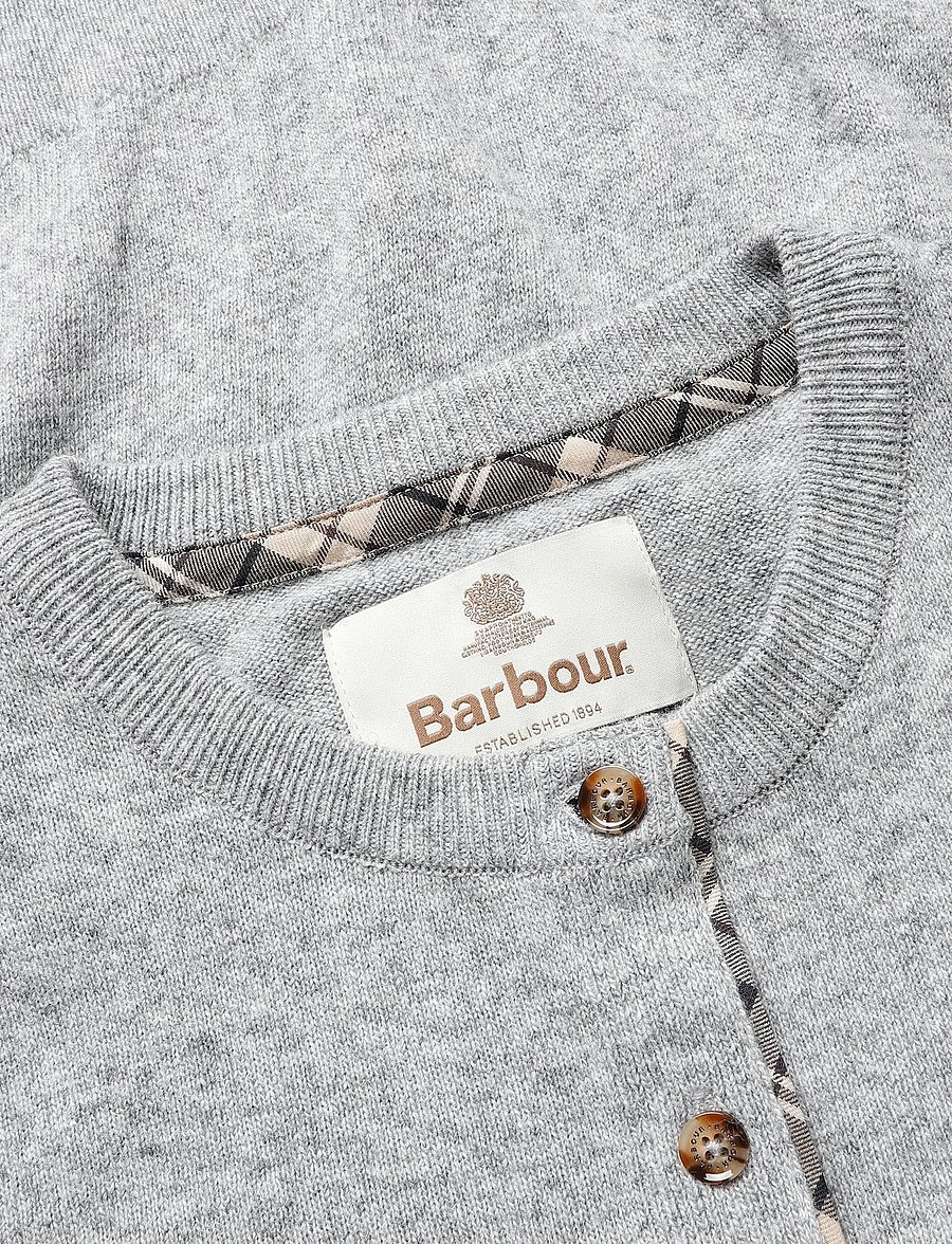 Barbour - Barbour Pendle Knitted Cardigan - strickjacken - grey marl/birchwood tartan - 5