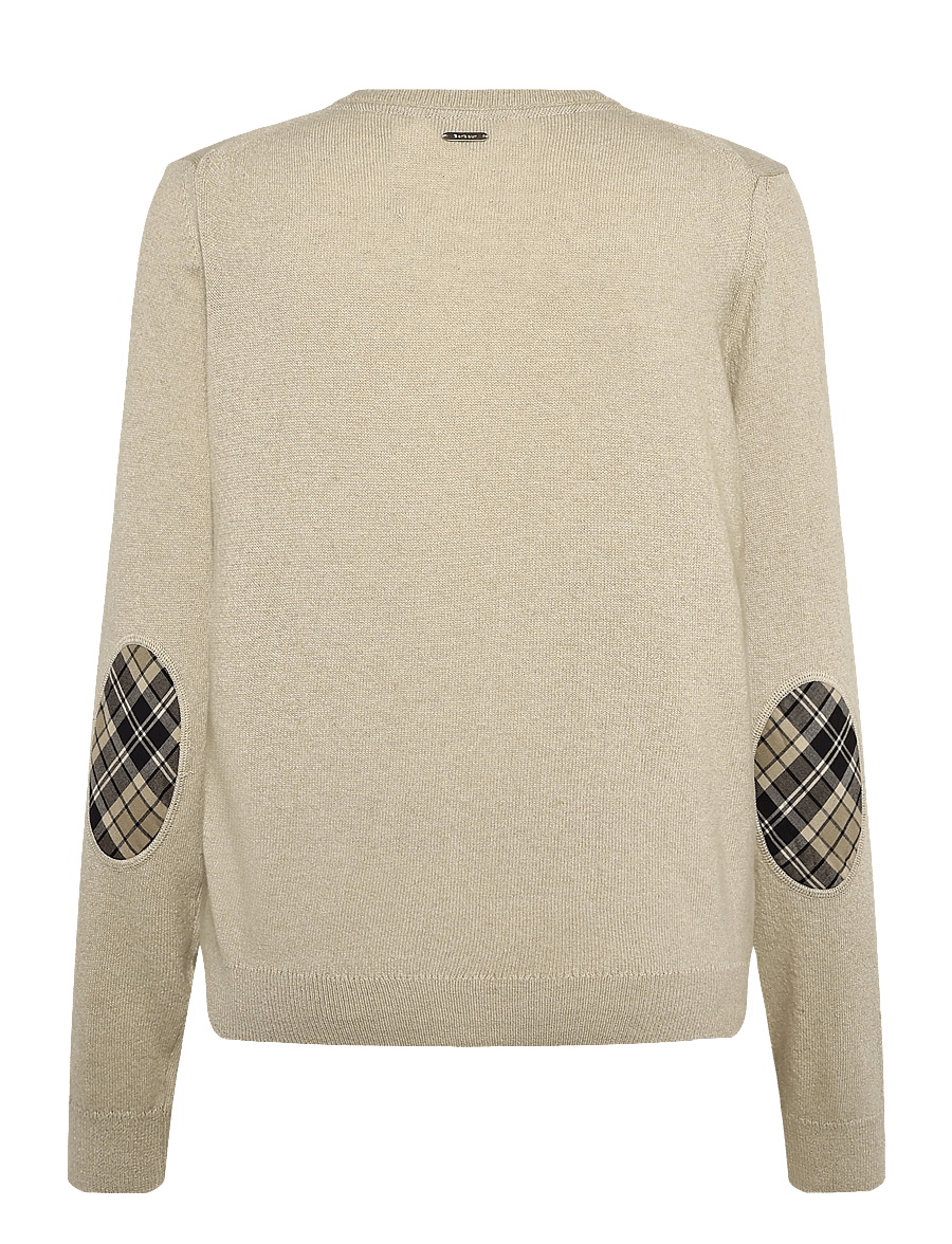 Barbour - Barbour Pendle Knitted Cardigan - cardigans - honey/birchwood tartan - 2