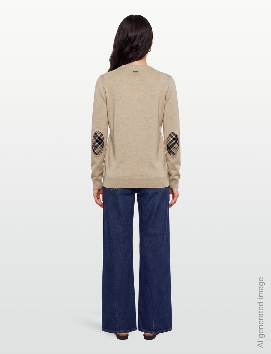 Barbour - Barbour Pendle Knitted Cardigan - cardigans - honey/birchwood tartan - 4