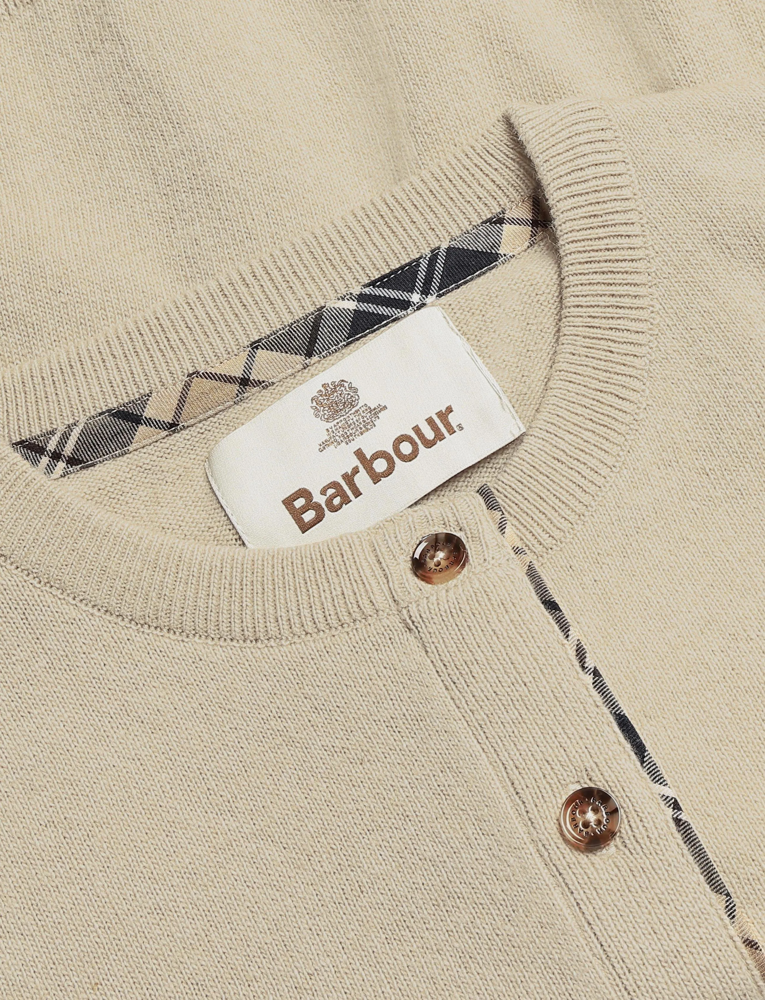 Barbour - Barbour Pendle Knitted Cardigan - cardigans - honey/birchwood tartan - 5