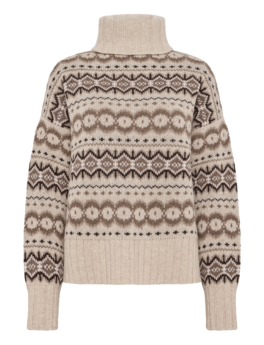 Barbour - Barbour Helen Knitted Jumper - turtlenecks - birch multi - 0