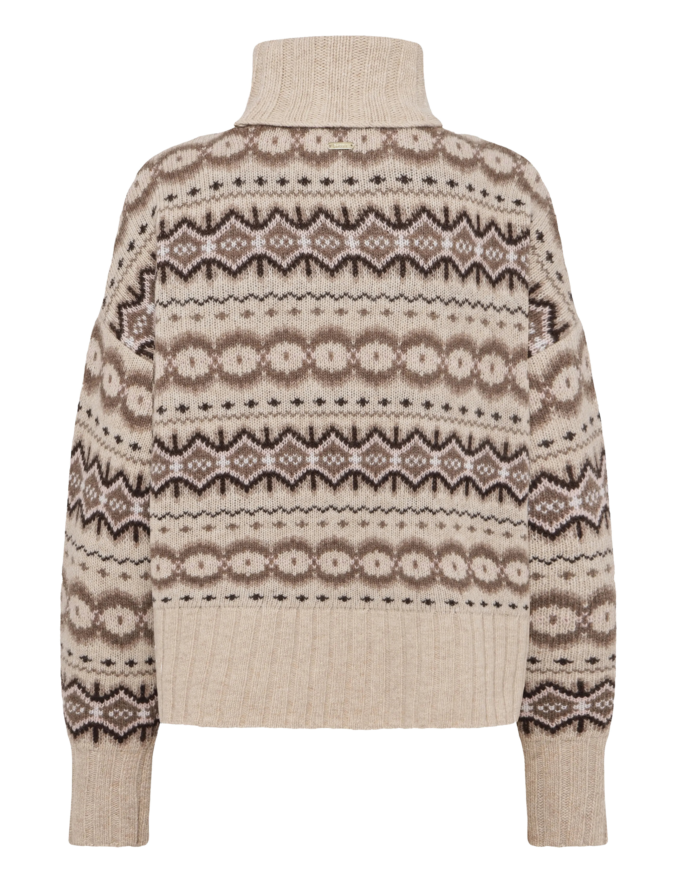 Barbour - Barbour Helen Knitted Jumper - turtlenecks - birch multi - 1