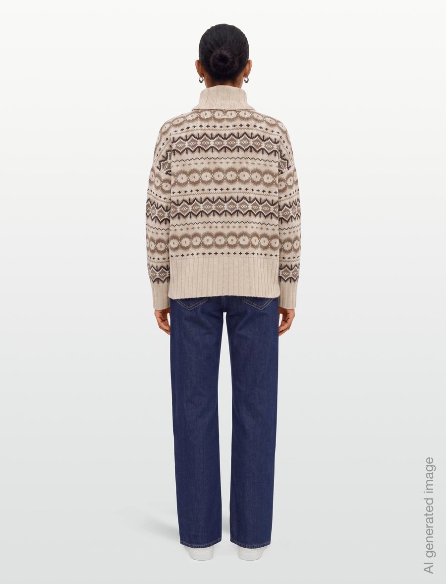 Barbour - Barbour Helen Knitted Jumper - rollkragenpullover - birch multi - 4