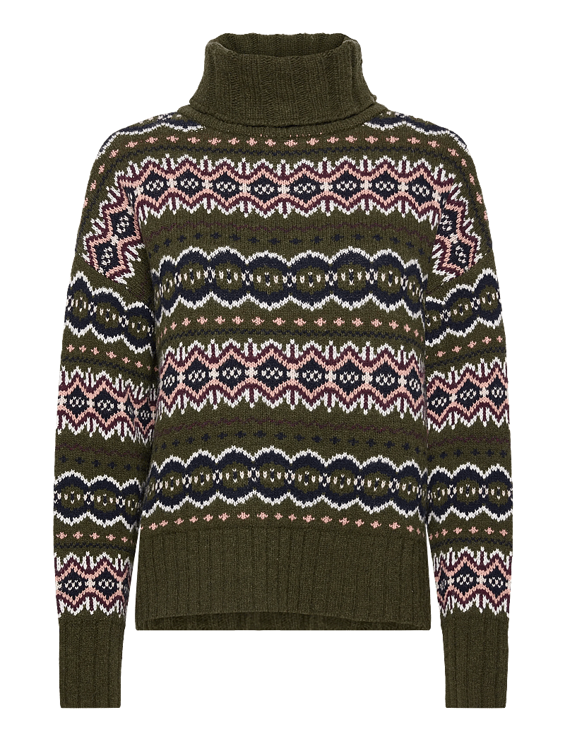 Barbour - Barbour Helen Knitted Jumper - rollkragenpullover - olive - 0