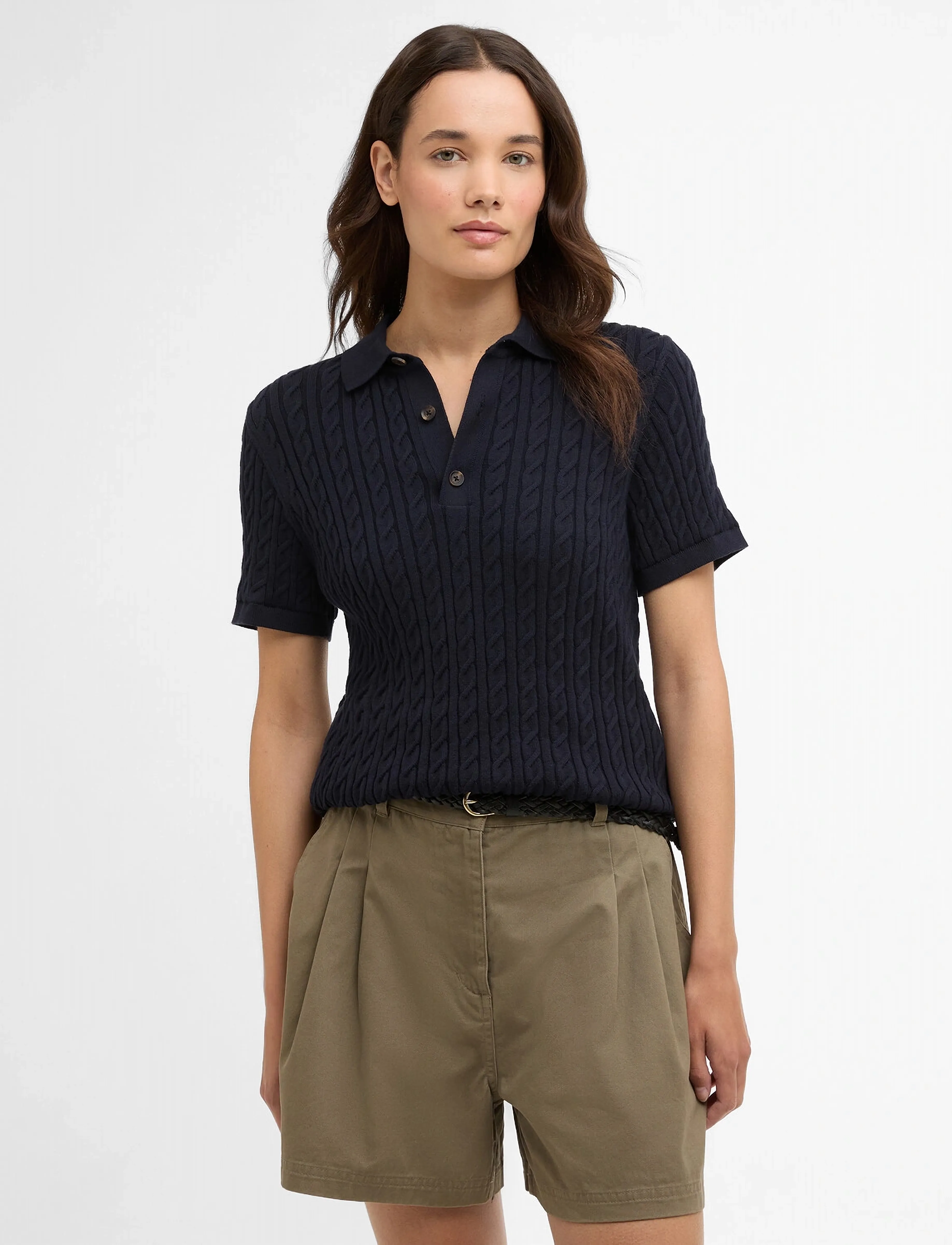 Barbour Barbour Hartland Polo, 38, Navy, T-Shirts Og Toppe > Poloer, Dame