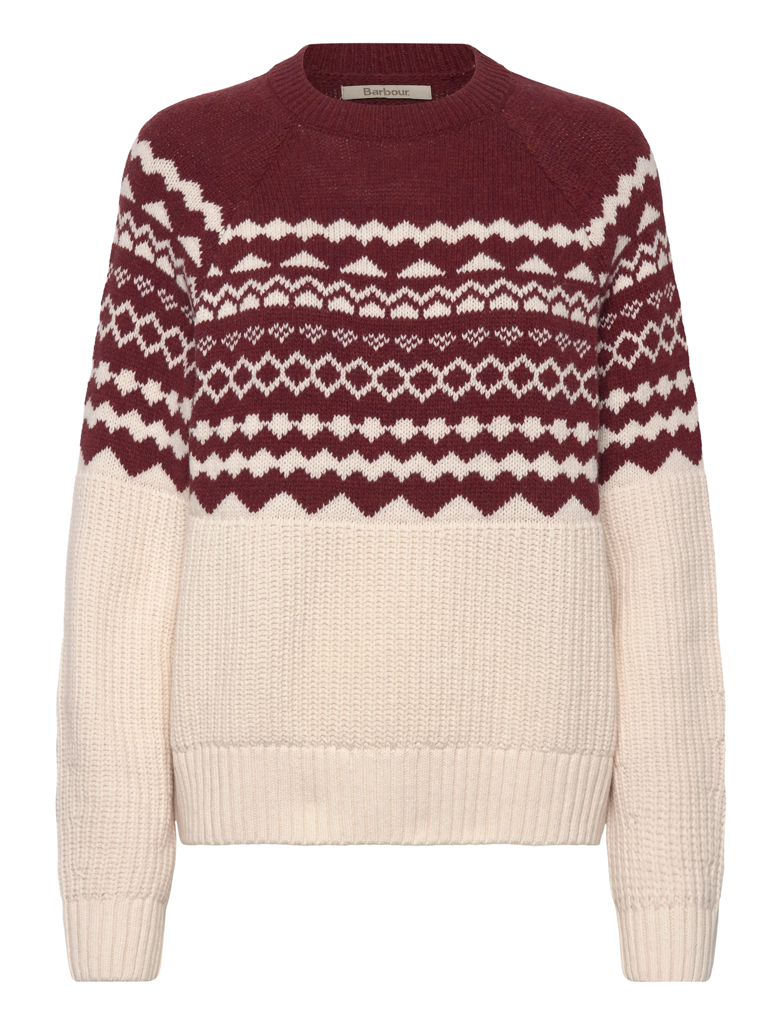 Barbour Barbour Mabel Knitted Jumper, 40, Burgundy, Strik > Trøjer, Dame