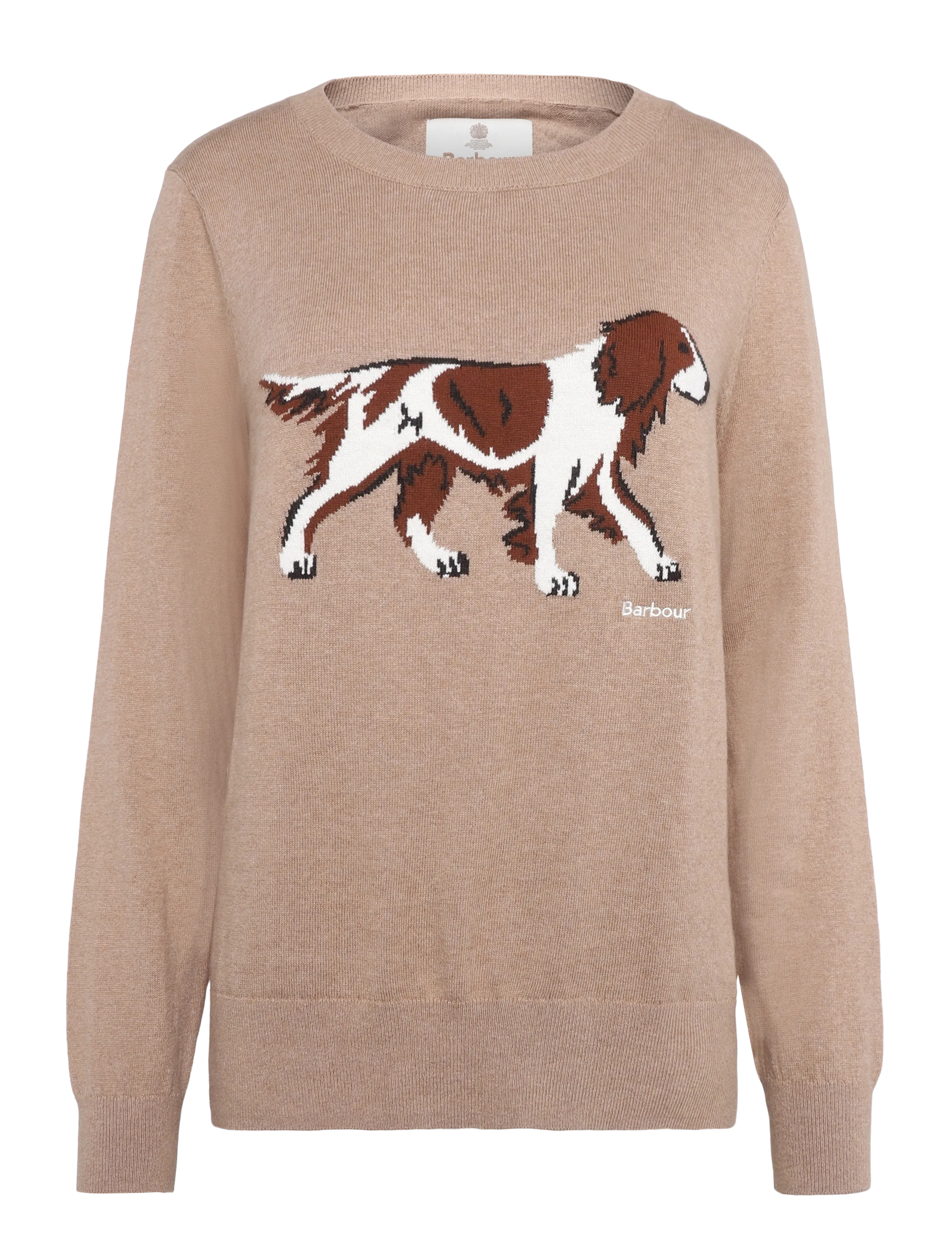 Barbour Barbour Fareham Knitted Jumper - Jumpers - WARM TRENCH / beige