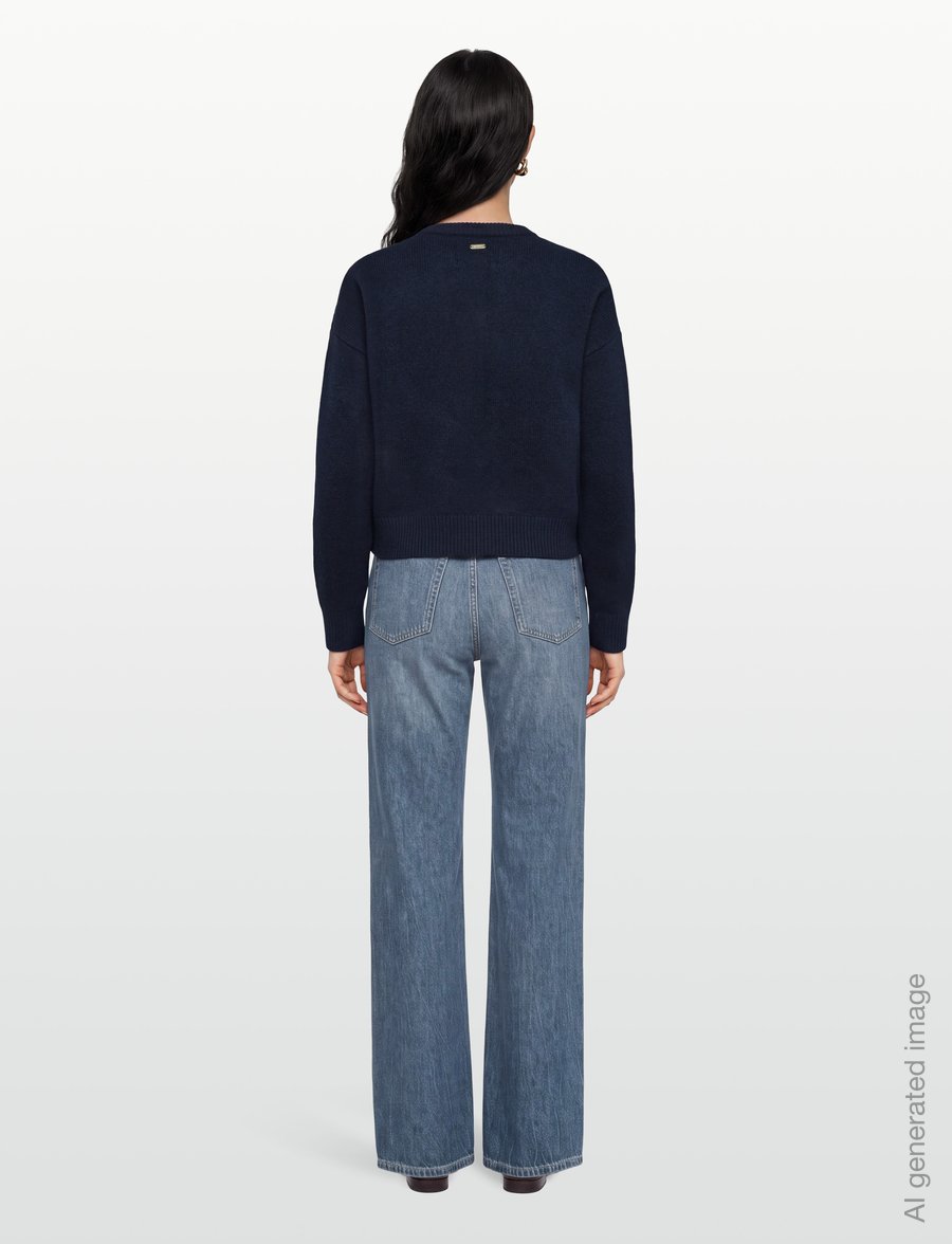 Barbour - Barbour Woodhouse Cashmere Blend Knitted Cardigan - koftor - navy - 4