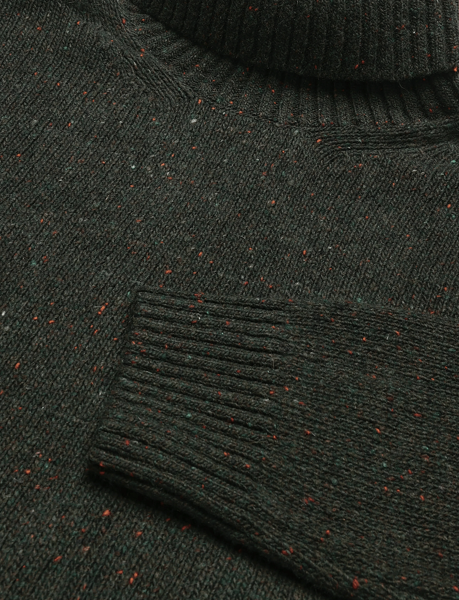 Barbour - Barbour Stanford Fleck Knitted Jumper - jumpers - olive - 2