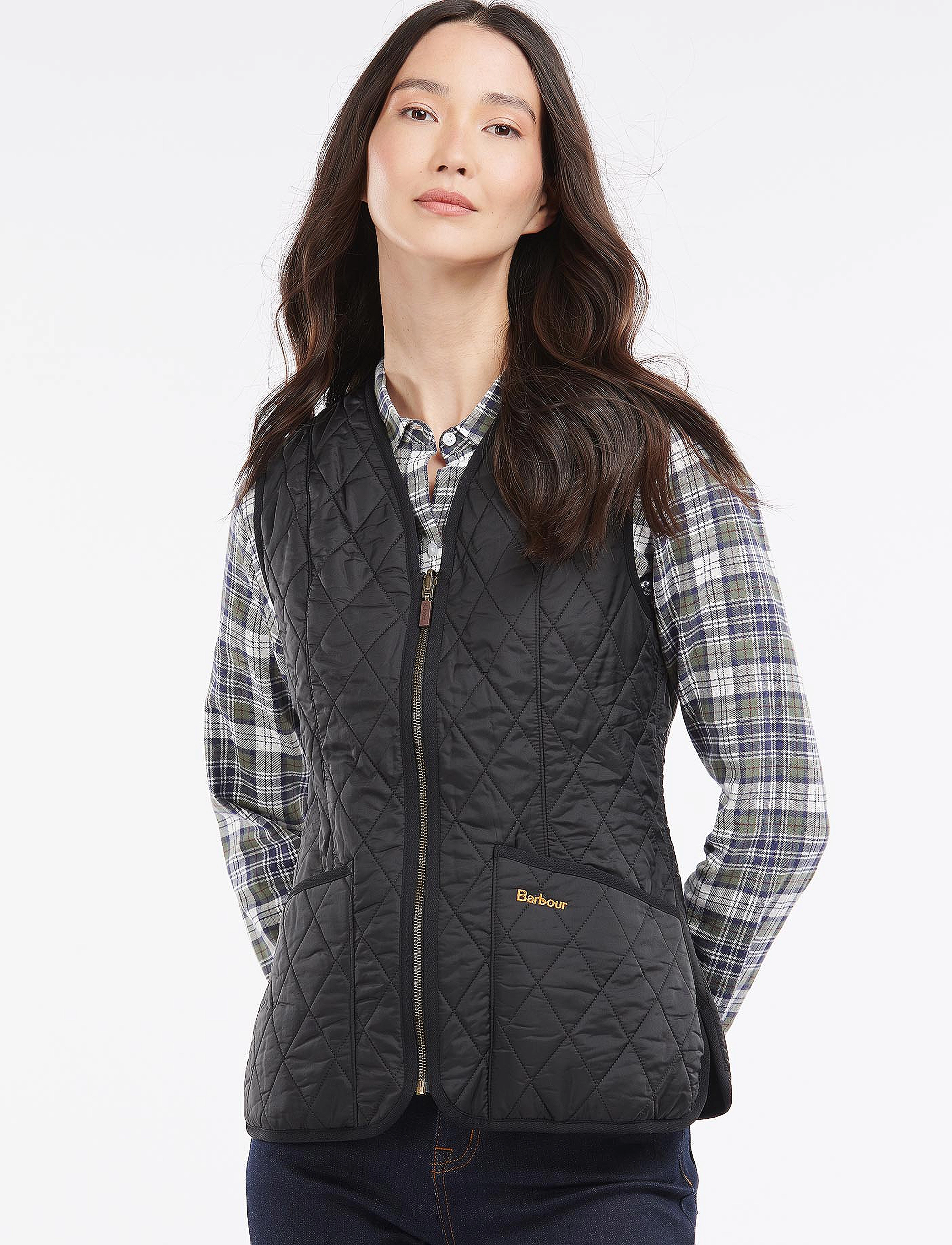 Barbour Fleece Betty Liner, Kvinder, Quiltet Forvest, Sort, Str: 40