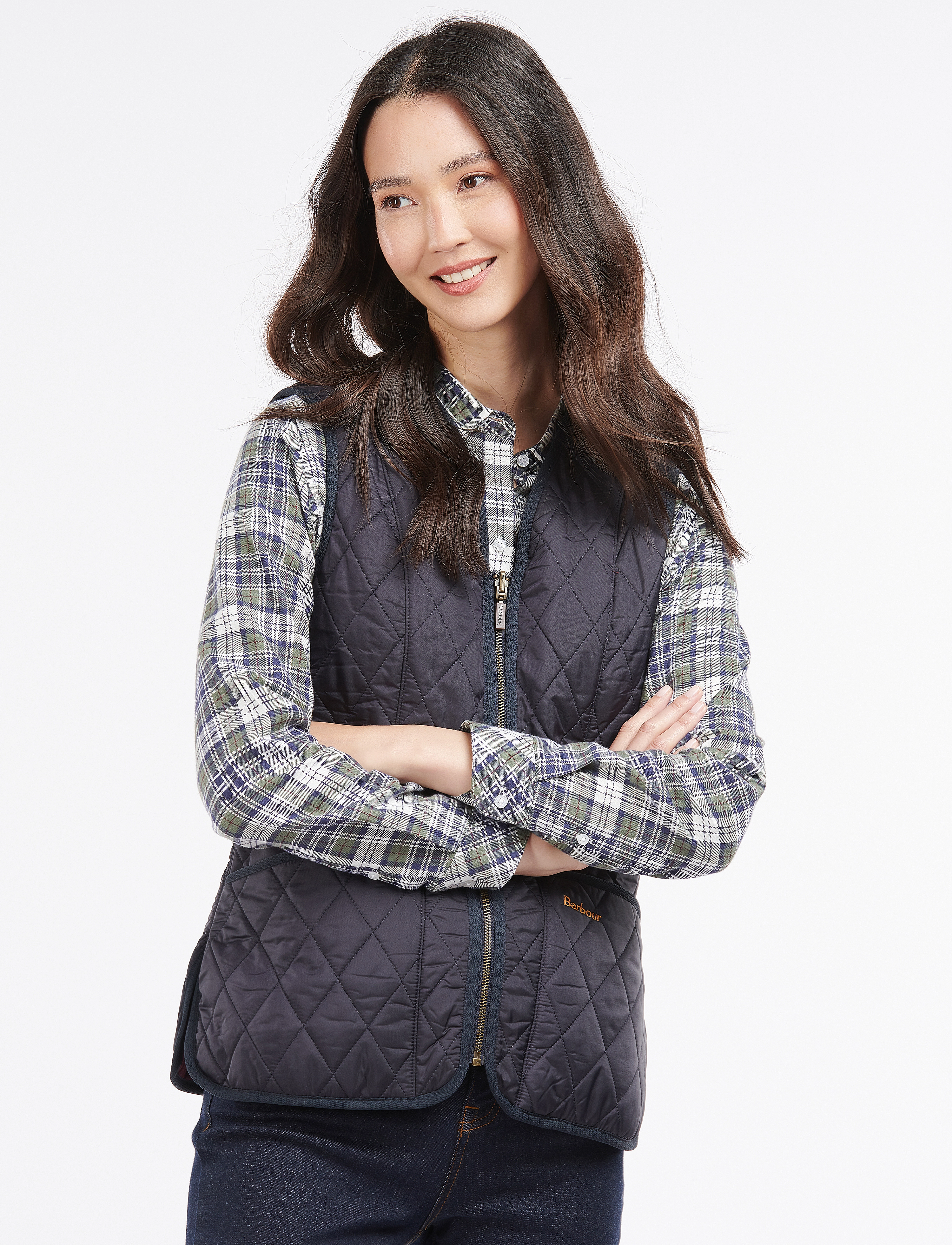 Barbour Fleece Betty Liner, Kvinder, Quiltet Forvest, Grå, Str: 40