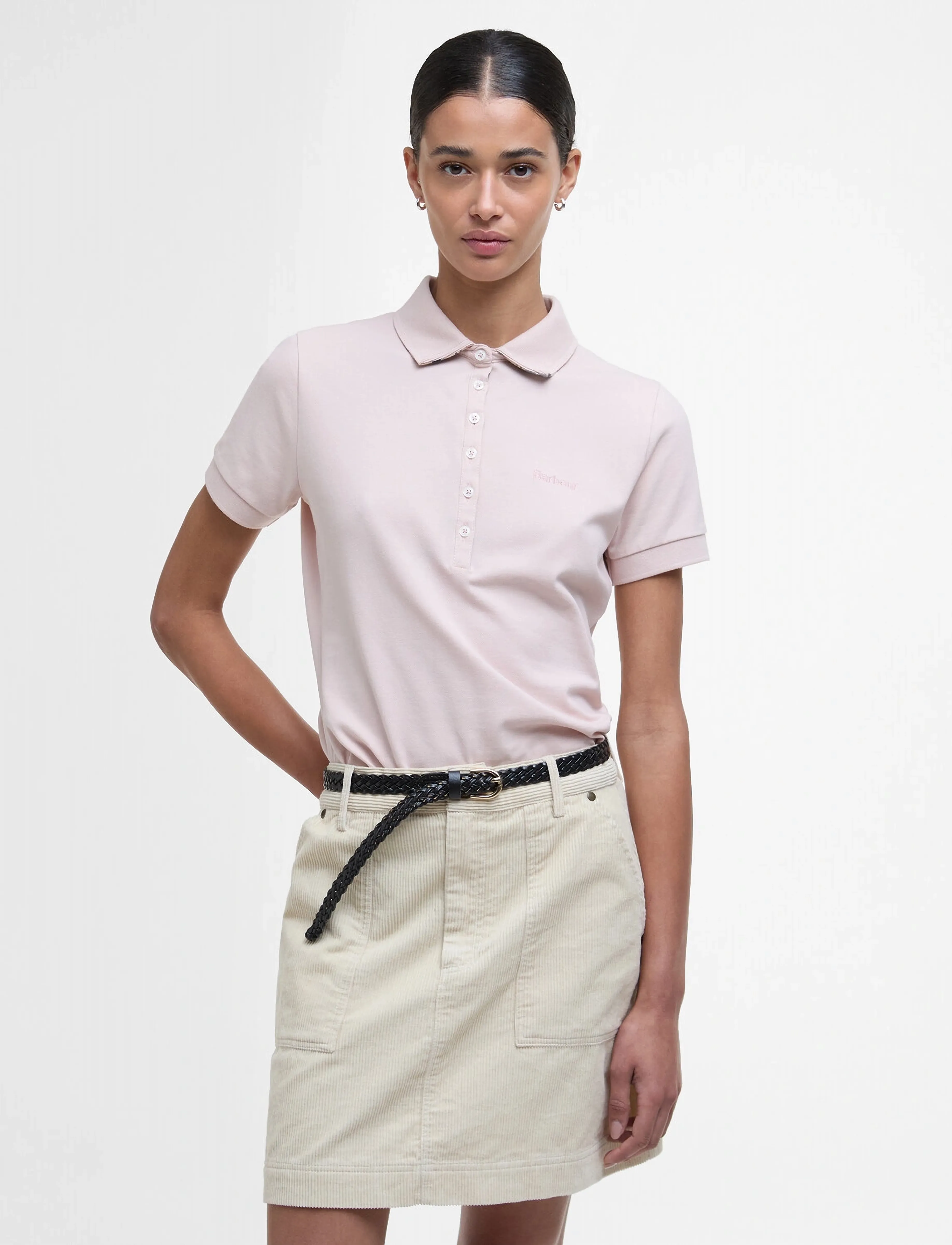 Barbour - Barbour Portsdown Top - pikéer - primrose pink/hessian - 0