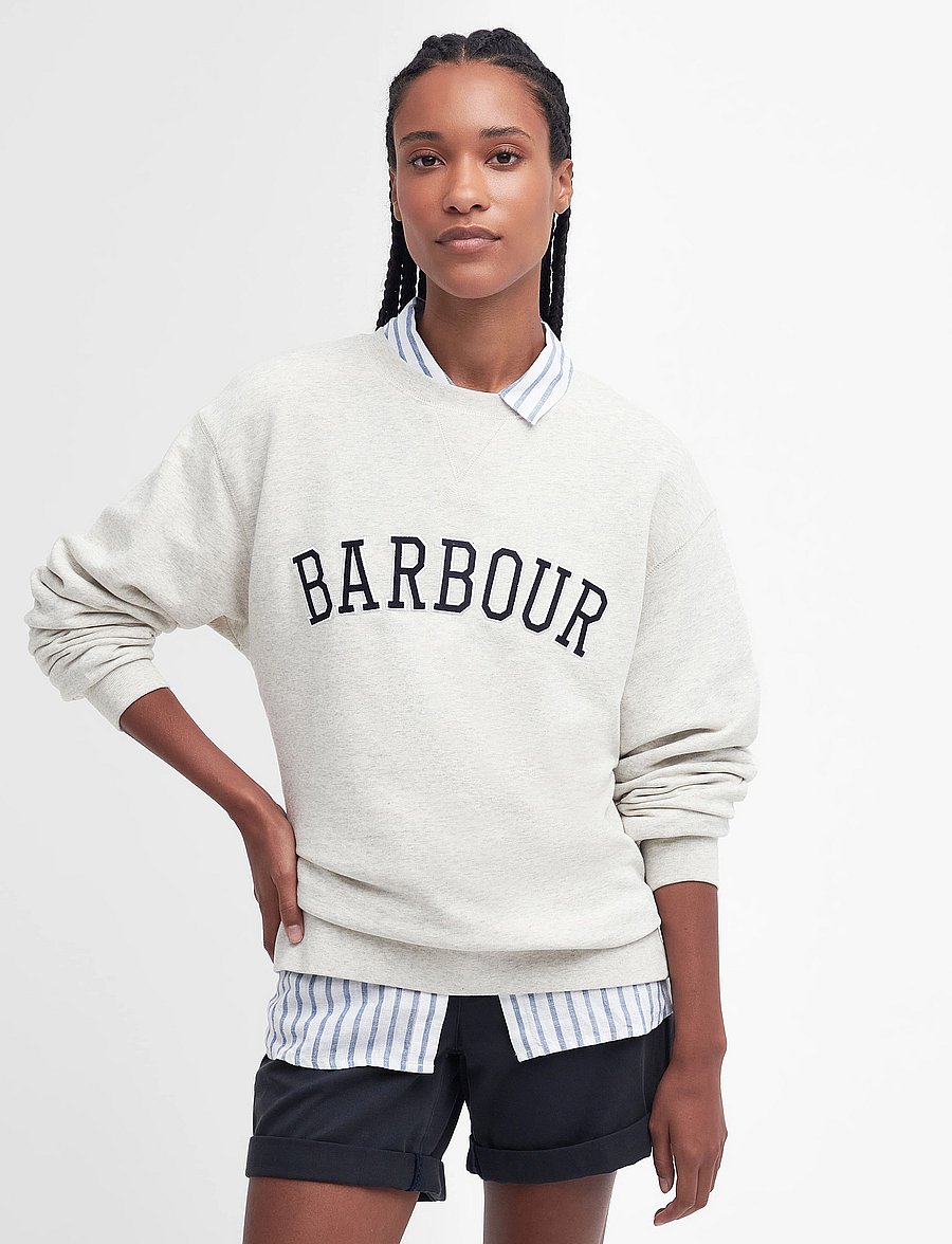 Barbour - Barbour Northumberland Sweatshirt - sweatshirts - cloud/navy - 0