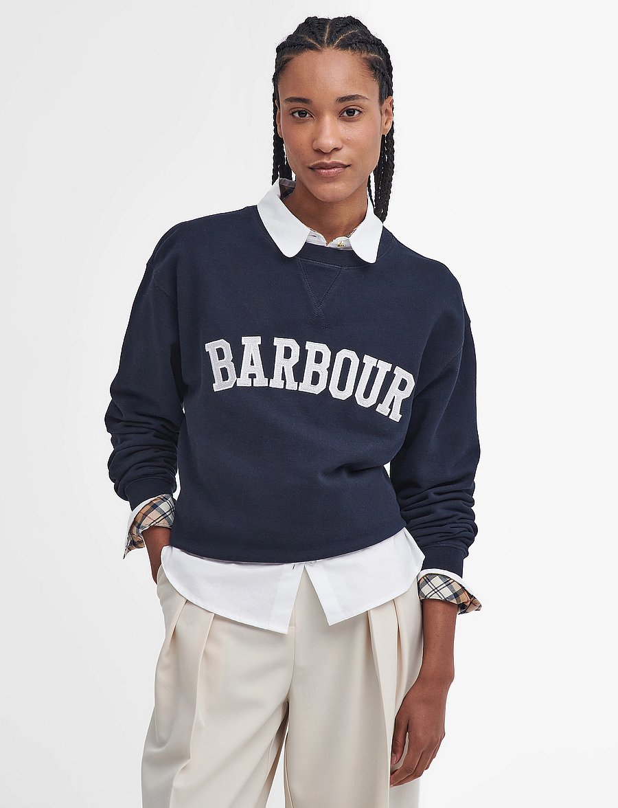 Barbour - Barbour Northumberland Sweatshirt - sweatshirts - navy/cloud - 0