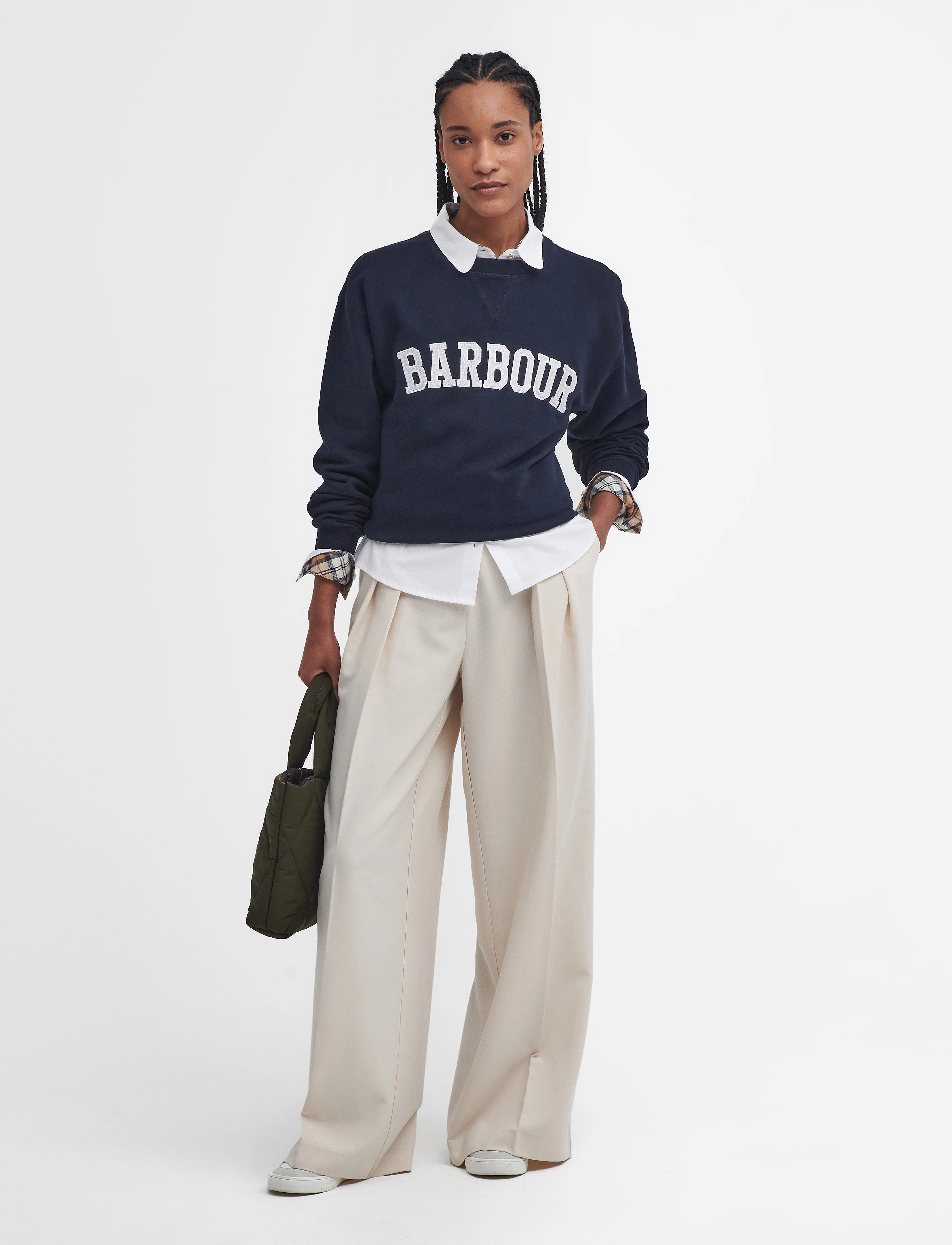 Barbour - Barbour Northumberland Sweatshirt - sweatshirts - navy/cloud - 3