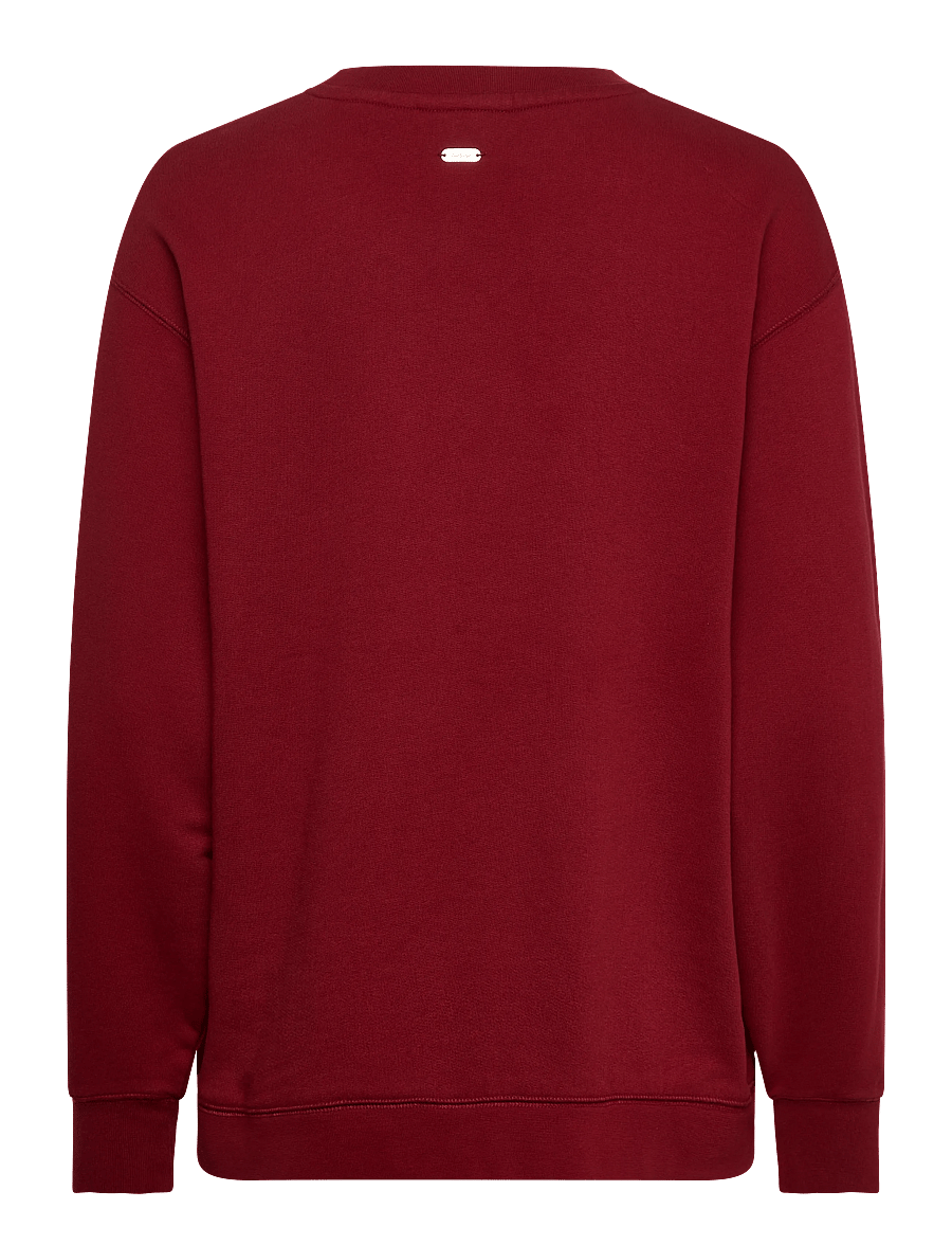 Barbour - Barbour Hartland Crew Sweatshirt - sweatshirts - cranberry red - 1