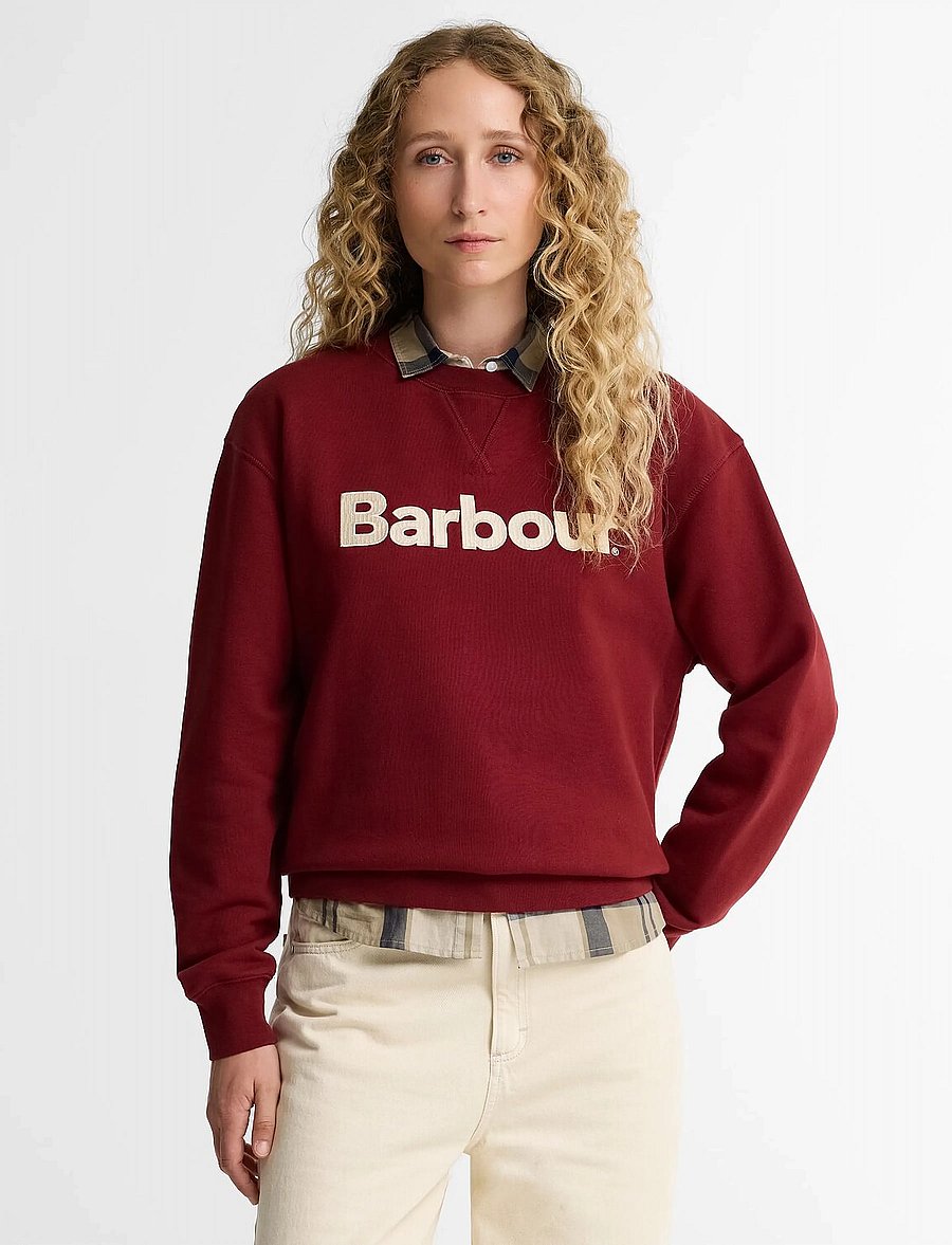 Barbour - Barbour Hartland Crew Sweatshirt - vardagsstil - cranberry red - 0