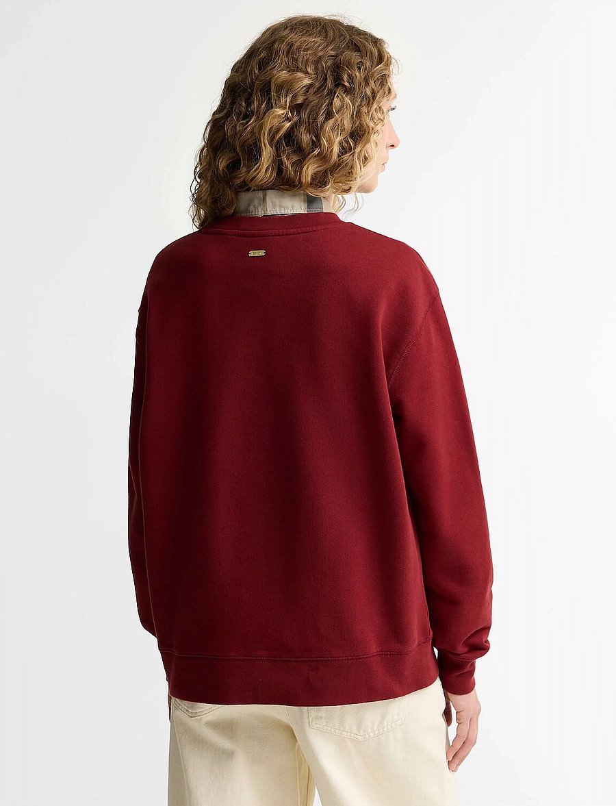 Barbour - Barbour Hartland Crew Sweatshirt - vardagsstil - cranberry red - 4