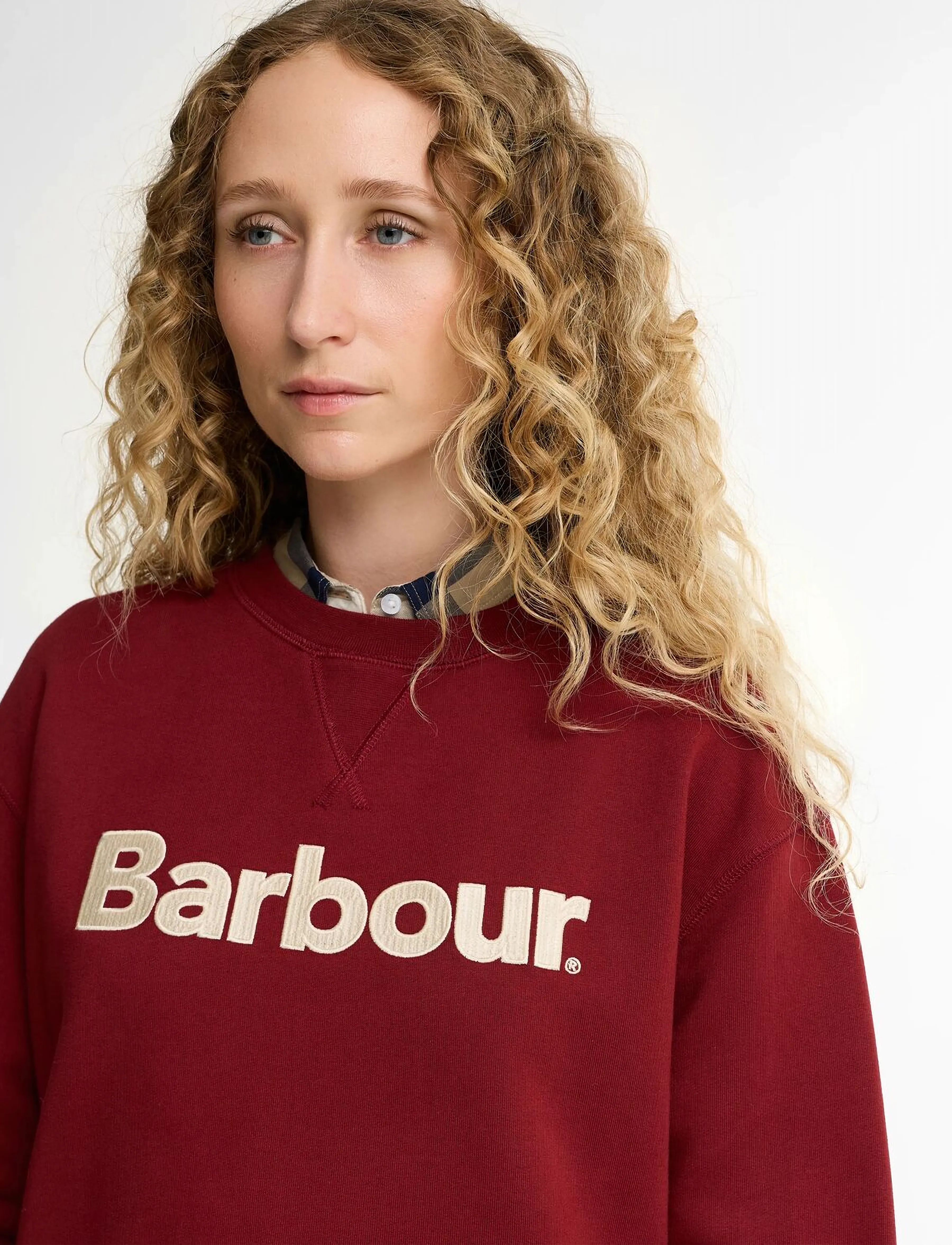Barbour - Barbour Hartland Crew Sweatshirt - vardagsstil - cranberry red - 5