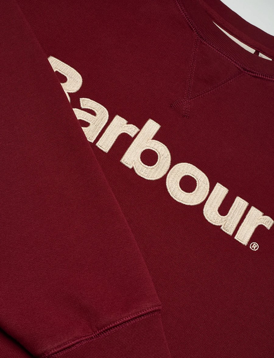 Barbour - Barbour Hartland Crew Sweatshirt - vardagsstil - cranberry red - 2