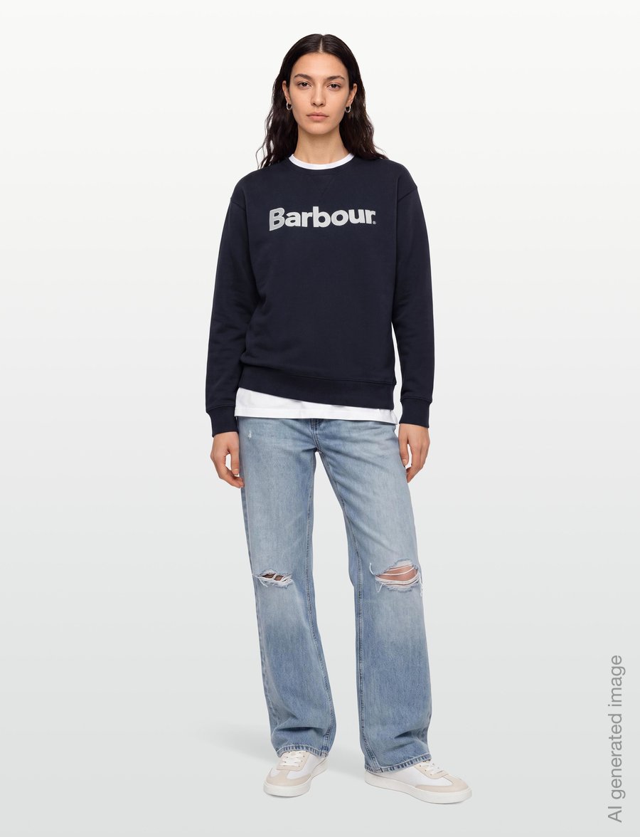 Barbour - Barbour Hartland Crew Sweatshirt - igapäevane stiil - dark navy - 0
