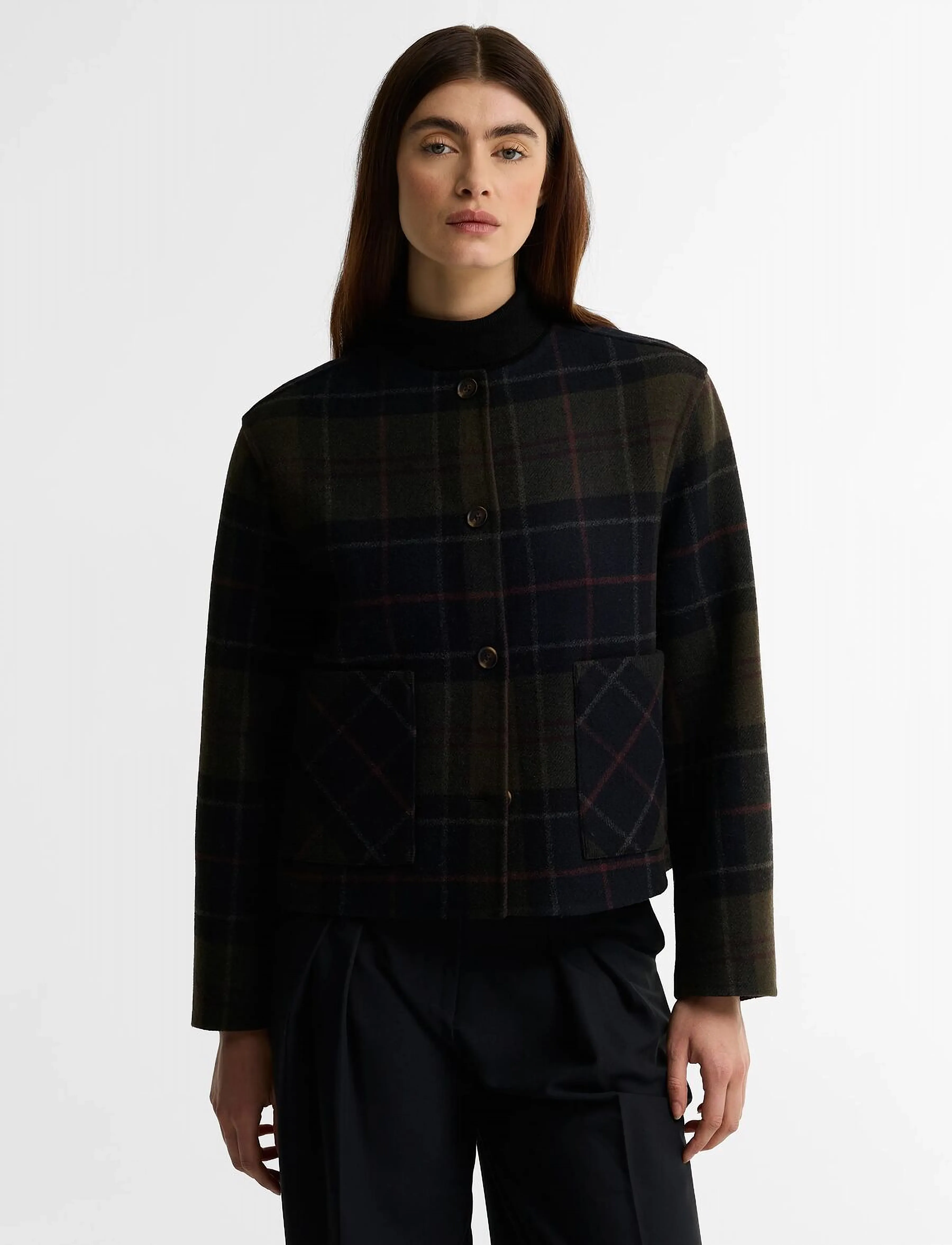 Barbour Barbour Marlow Overshirt - Joped - SHADOW CLASSIC TARTAN / navy