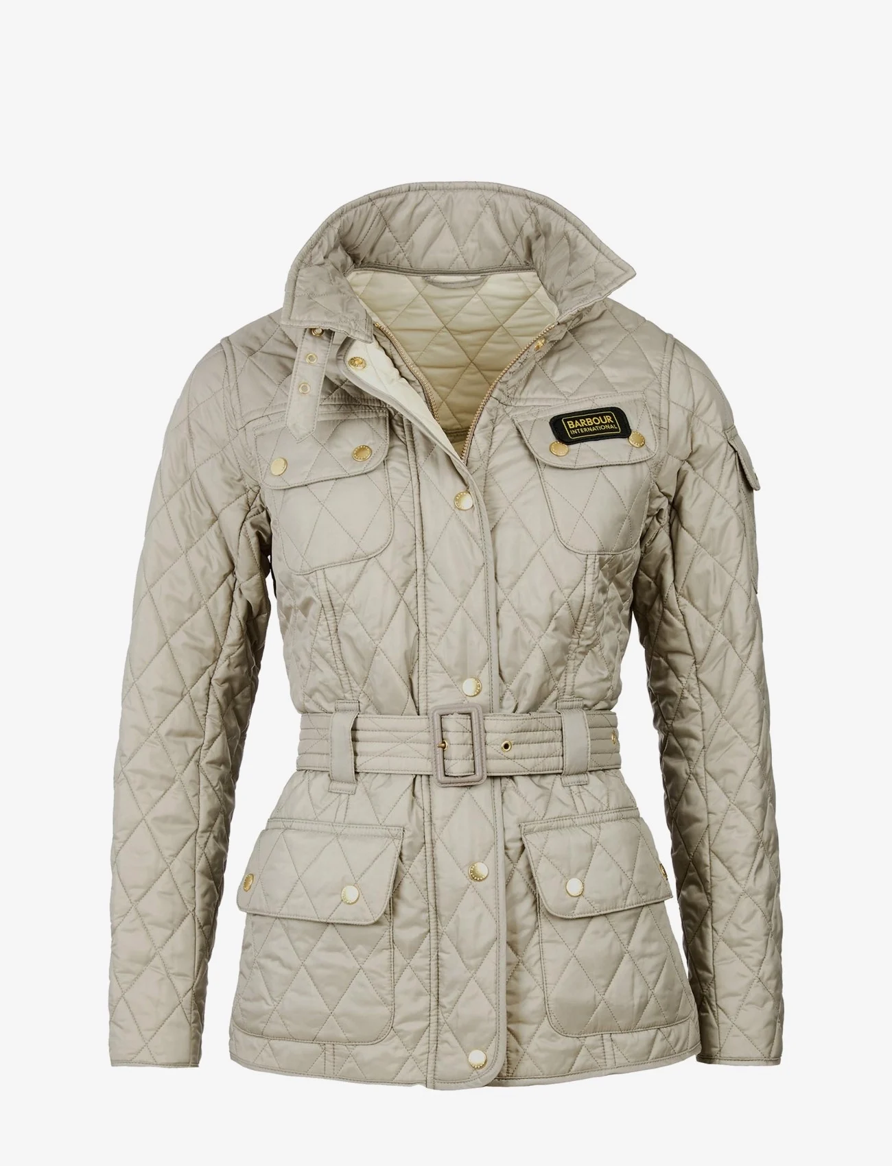 Barbour - B.Intl International Q Green Smoke-8 - quiltade jackor - taupe/pearl - 1
