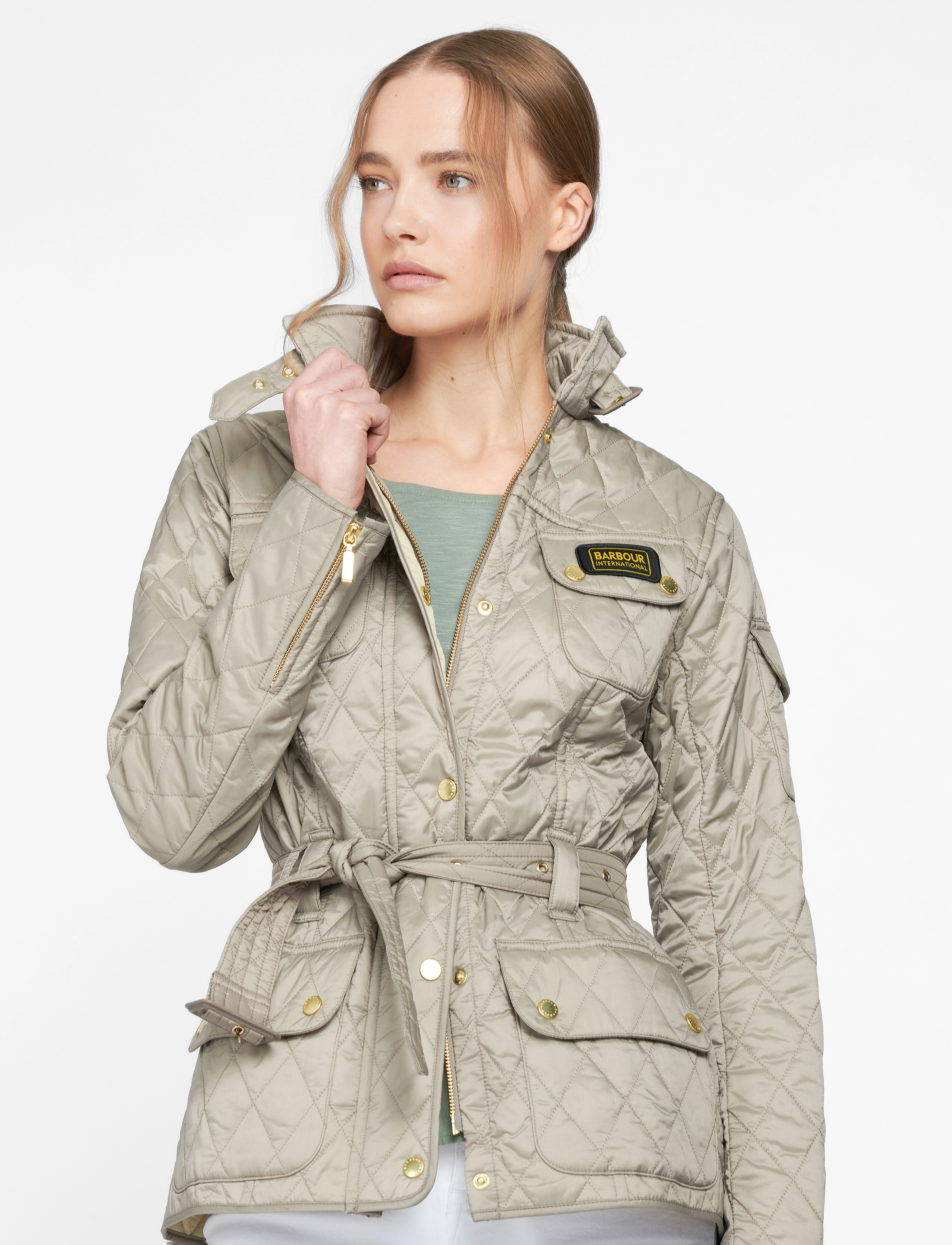 Barbour B.Intl International Q Doeskin-10 - Tøj - TAUPE/PEARL / brown