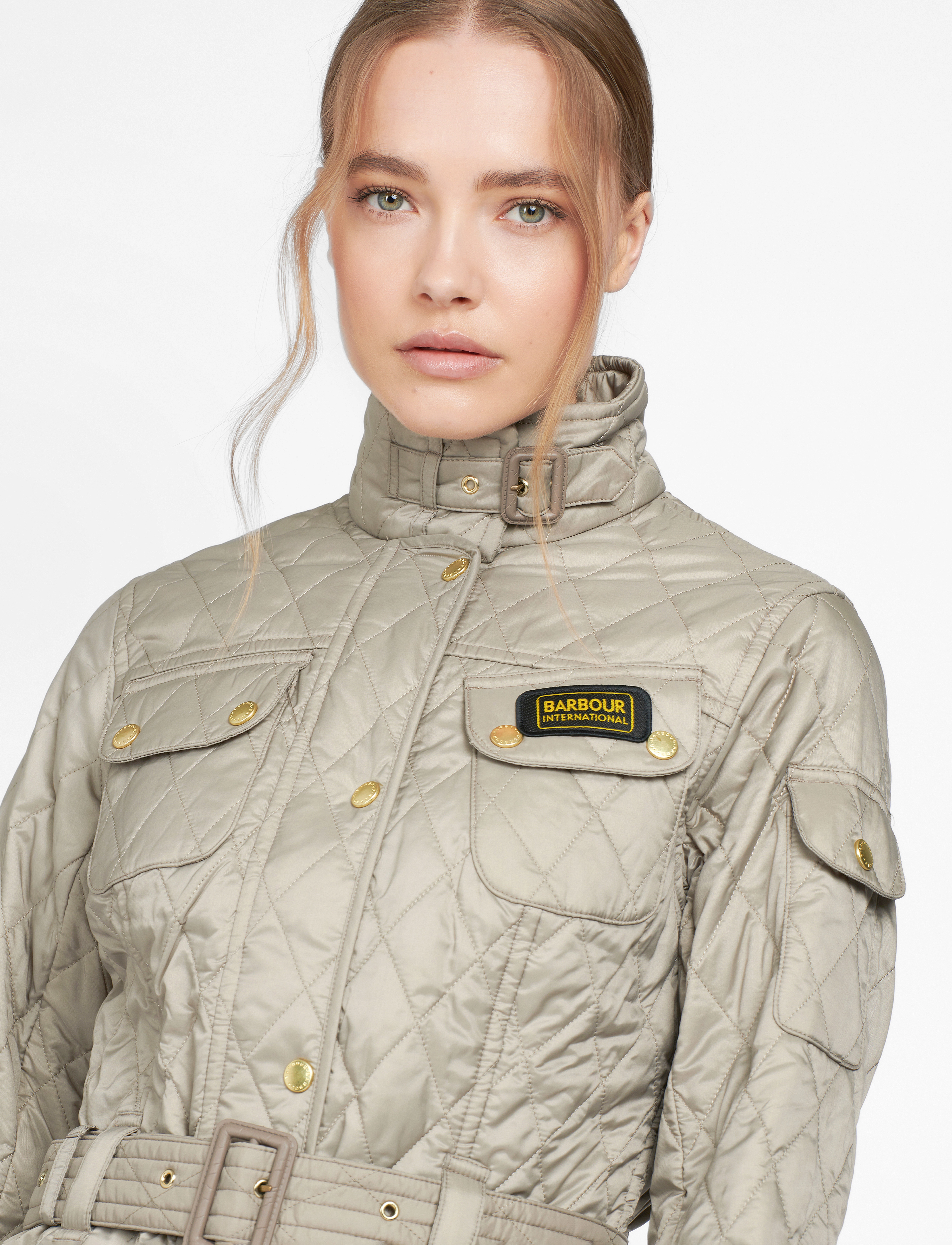 Barbour - B.Intl International Q Doeskin-10 - vestes de printemps - taupe/pearl - 3