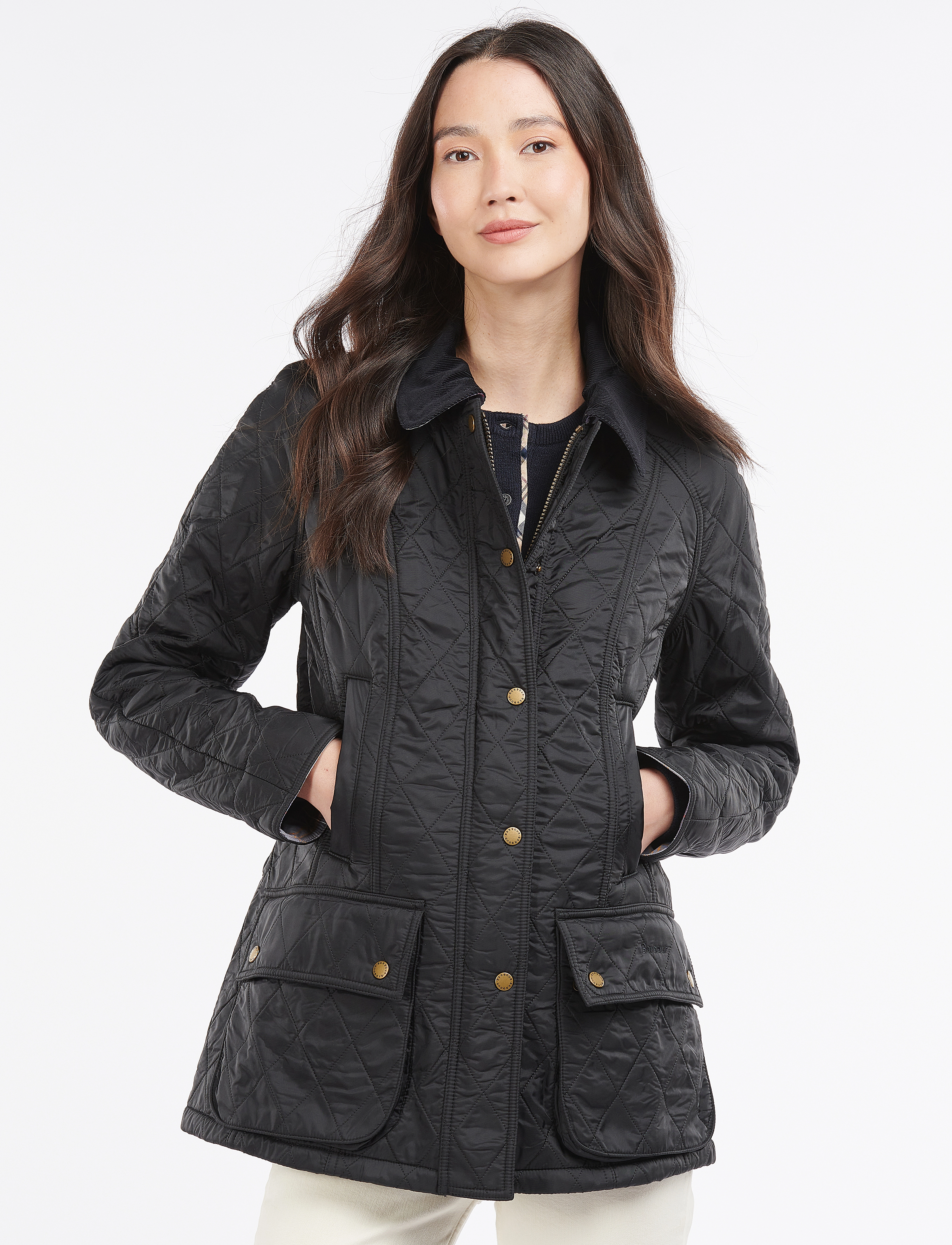 Barbour Barbour Beadnell Polarquilt, 44, Black, Jakker > Quiltede Jakker, Dame