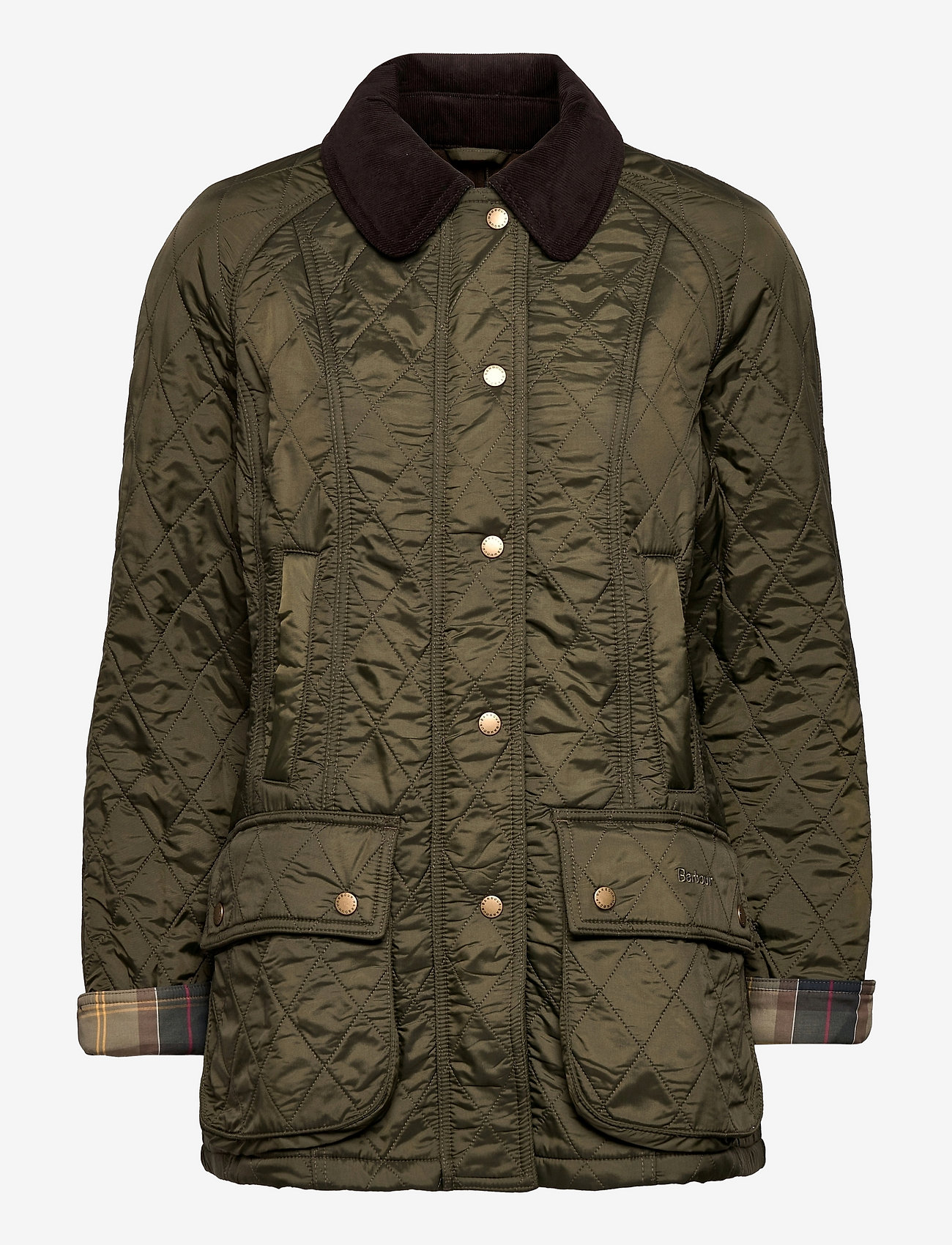 Barbour - Barbour Beadnell Polarquilt - vatteraðir jakkar - dk olive check - 1