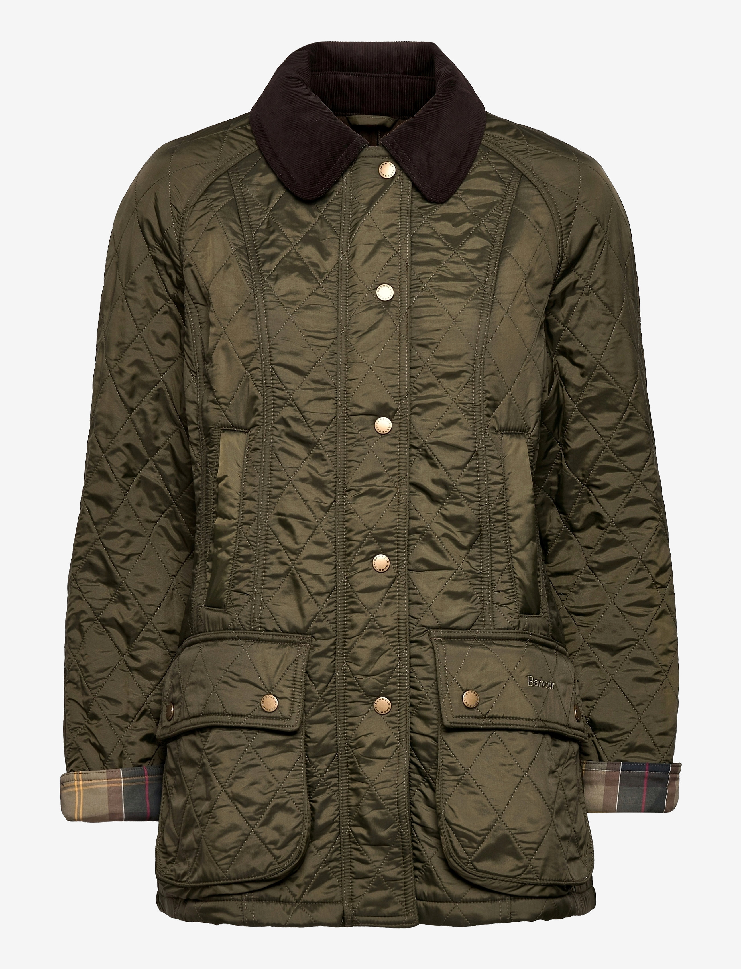 Barbour - Barbour Beadnell Polarquilt - forårsjakker - dk olive check - 1