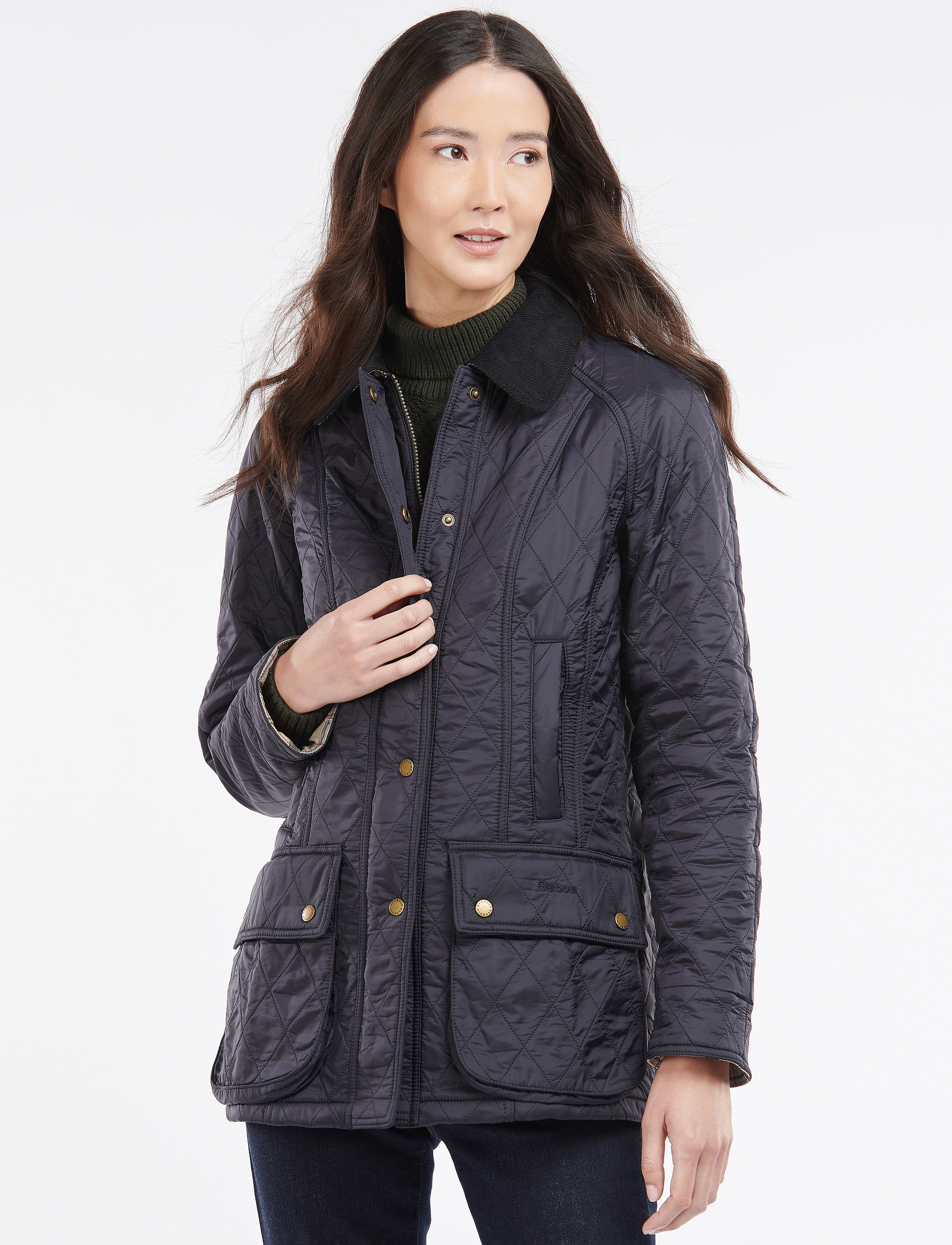 Barbour Barbour Beadnell Polarquilt, 34, Navy, Jakker > Quiltede Jakker, Dame