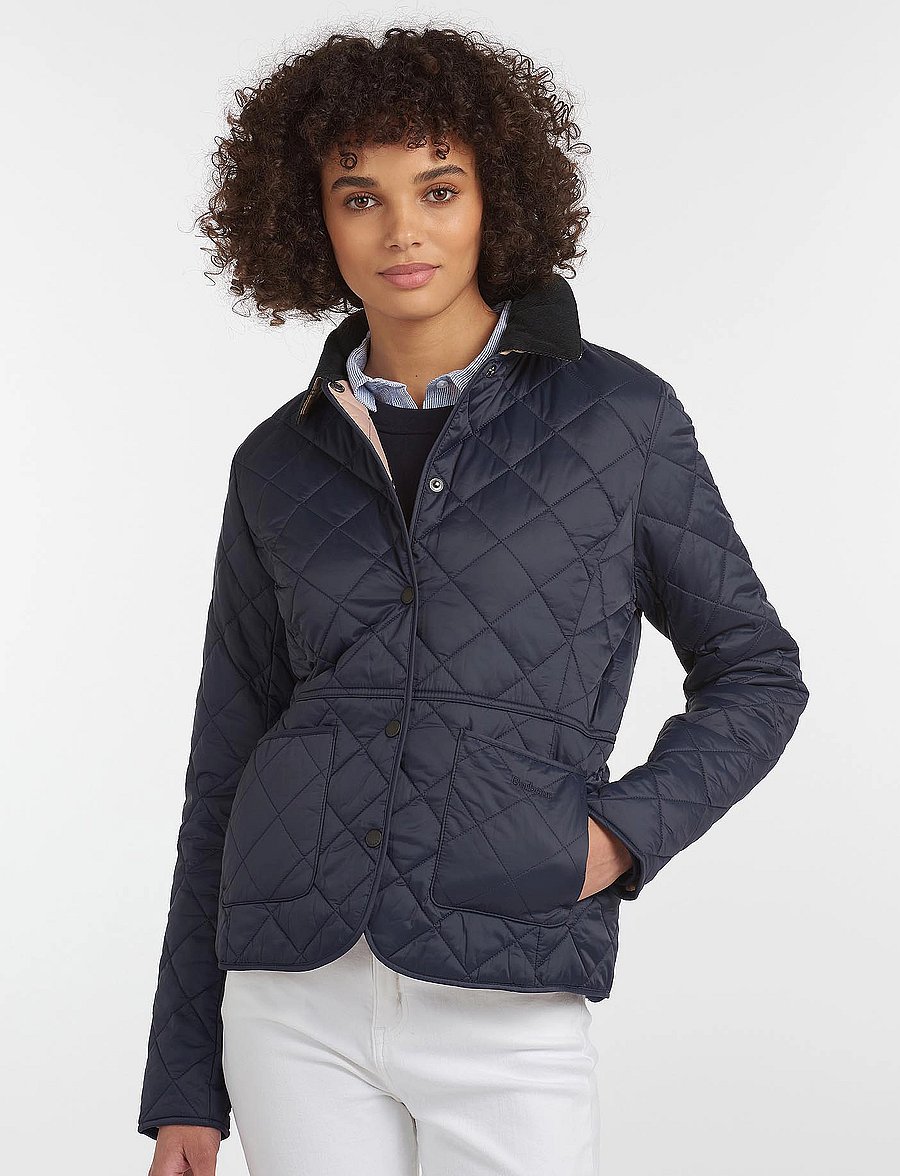 Barbour - Barbour Deveron Quilt - tepitud jakid - navy/pale pink - 0