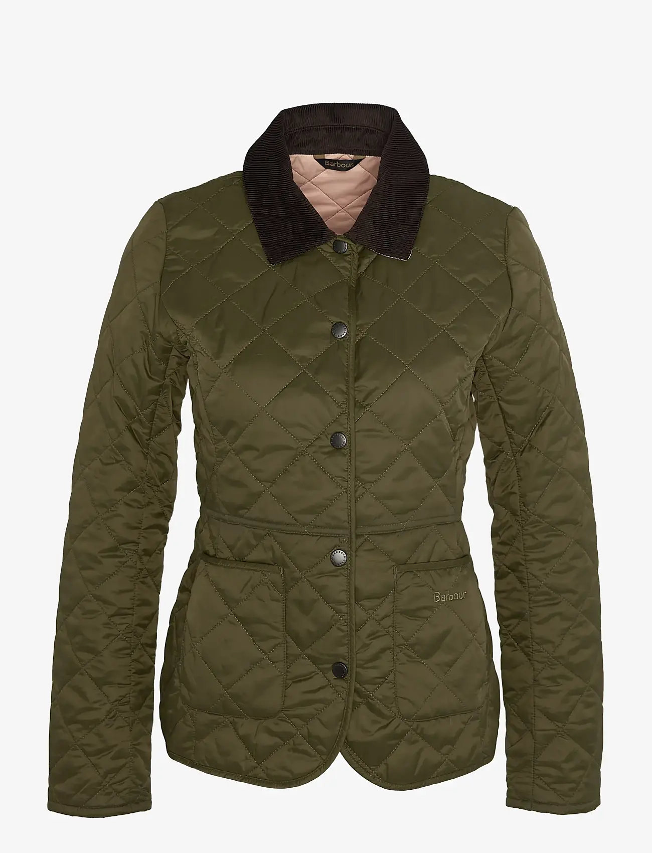 Barbour - Barbour Deveron Quilt - kevadjoped - olive/pale pink - 1