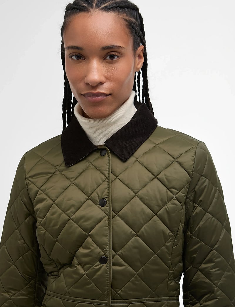 Barbour - Barbour Deveron Quilt - kevadjoped - olive/pale pink - 5