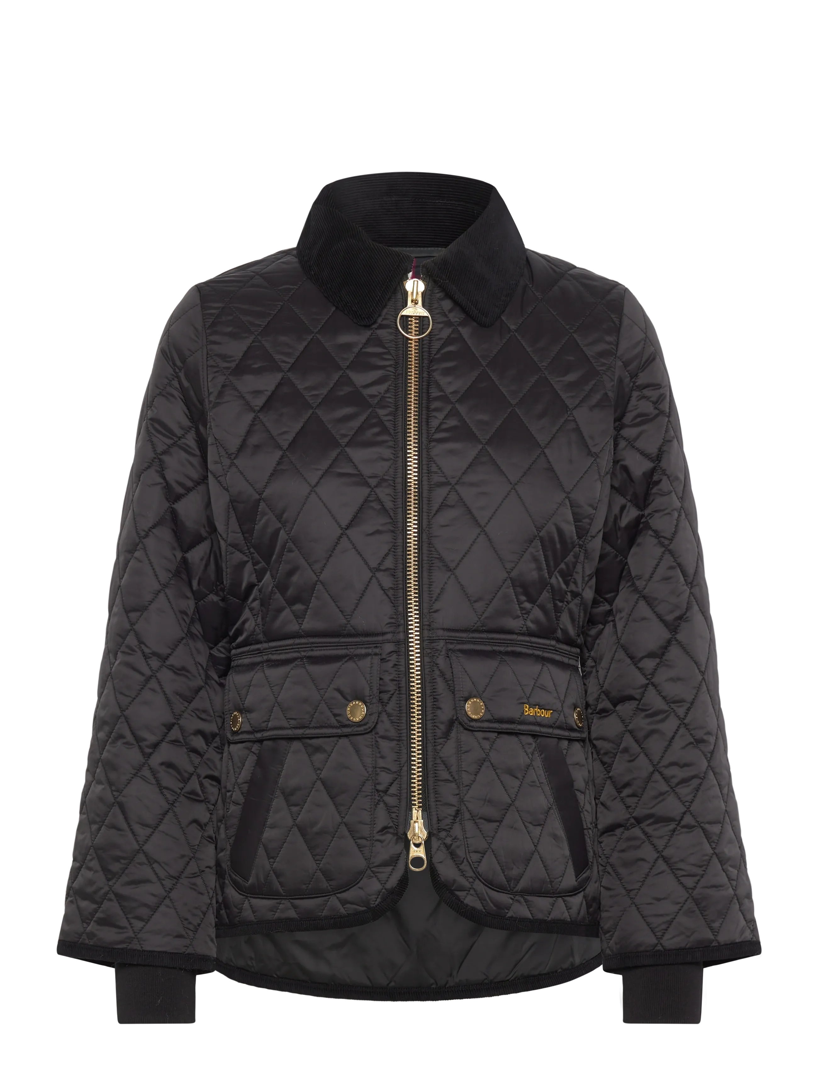 Barbour Barbour Fitted Beadnell Quilted Jacket, 44, Black, Jakker > Quiltede Jakker, Dame