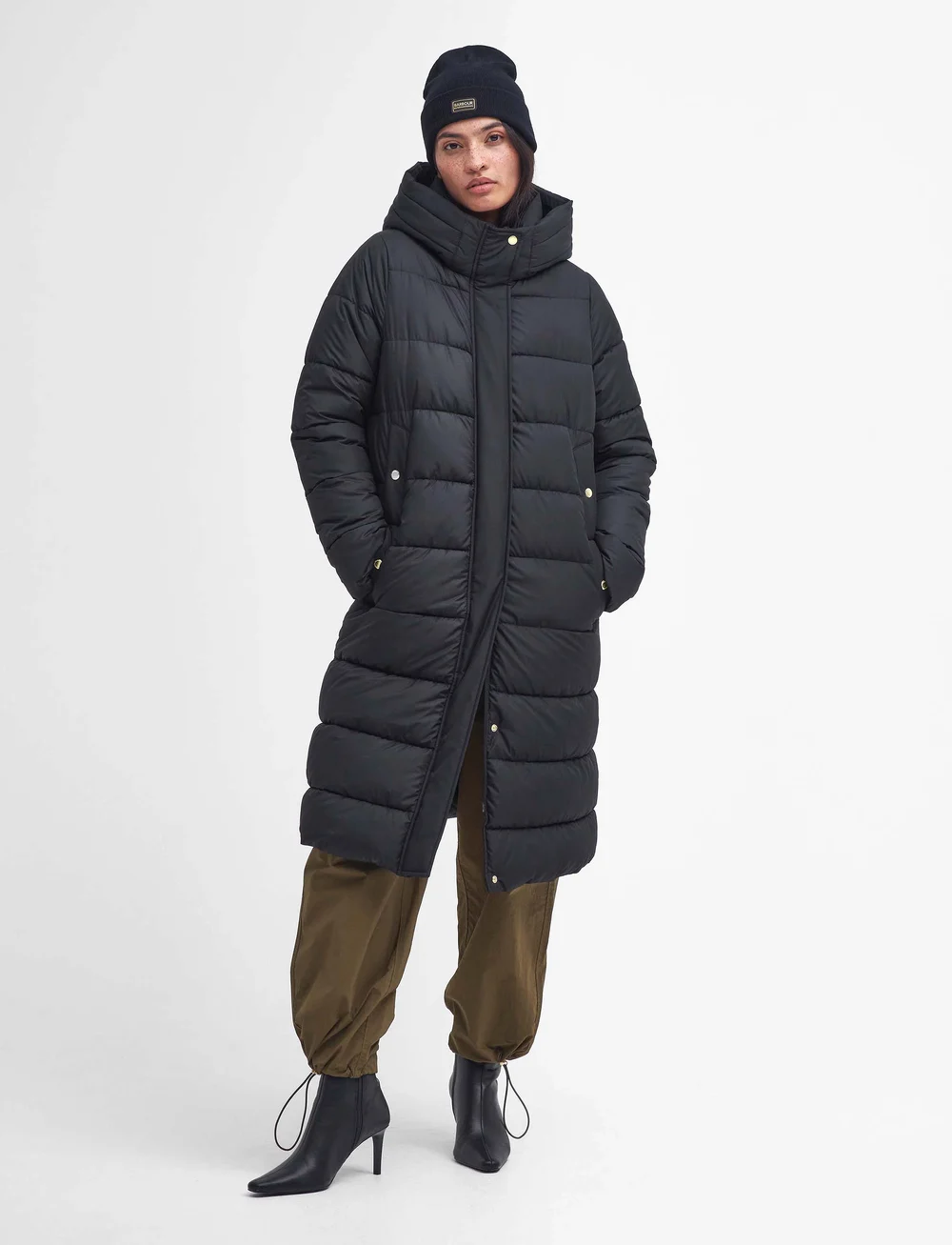 Barbour long padded coat discount
